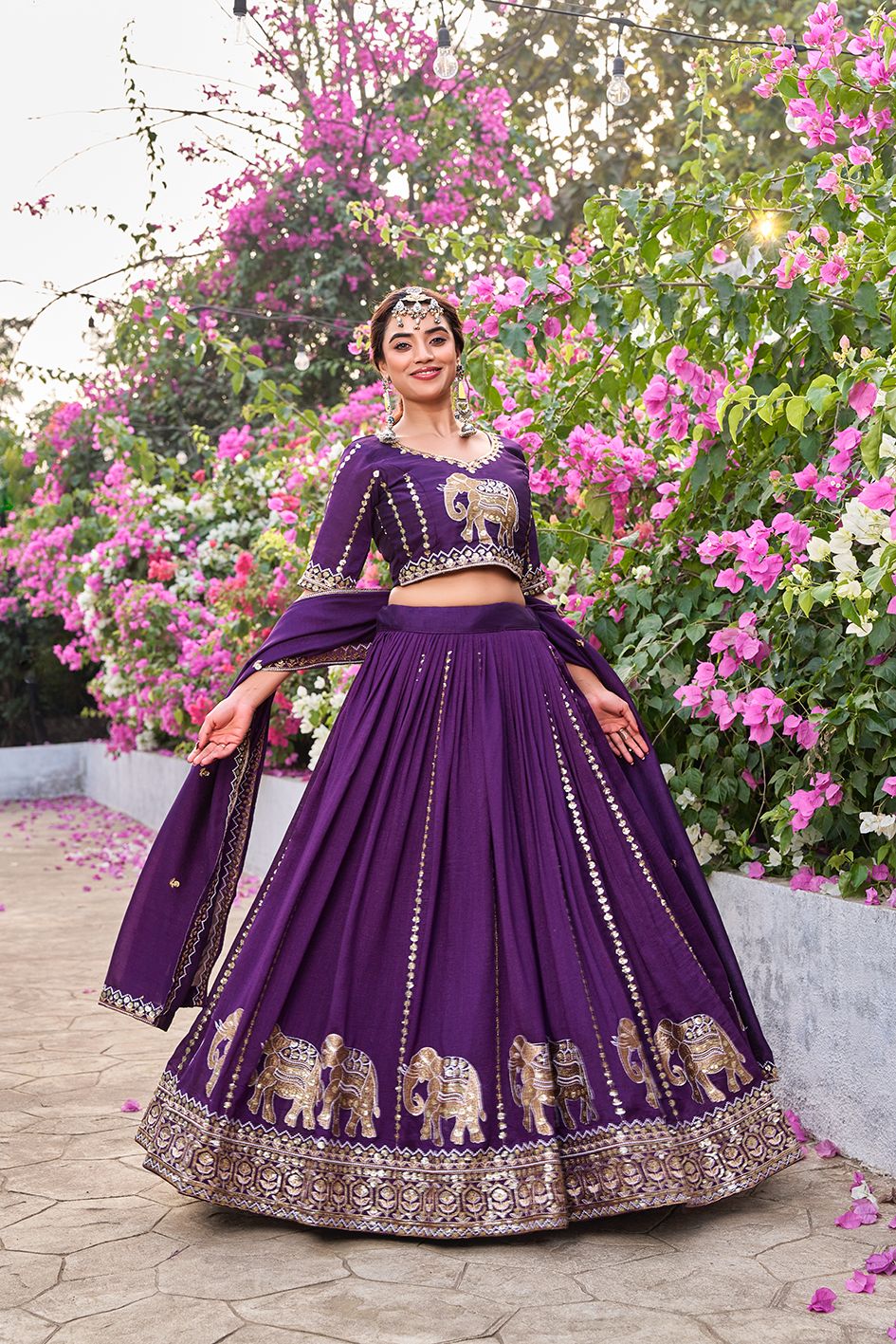 Rajnidhi Vichitra Embroidered Lehenga Choli