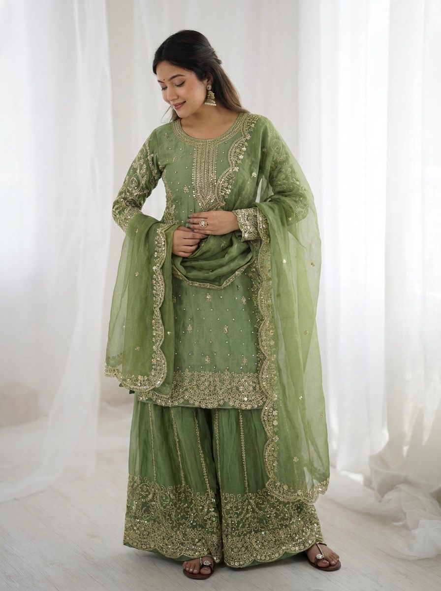 Amethyst Noor Zari Palazzo Set
