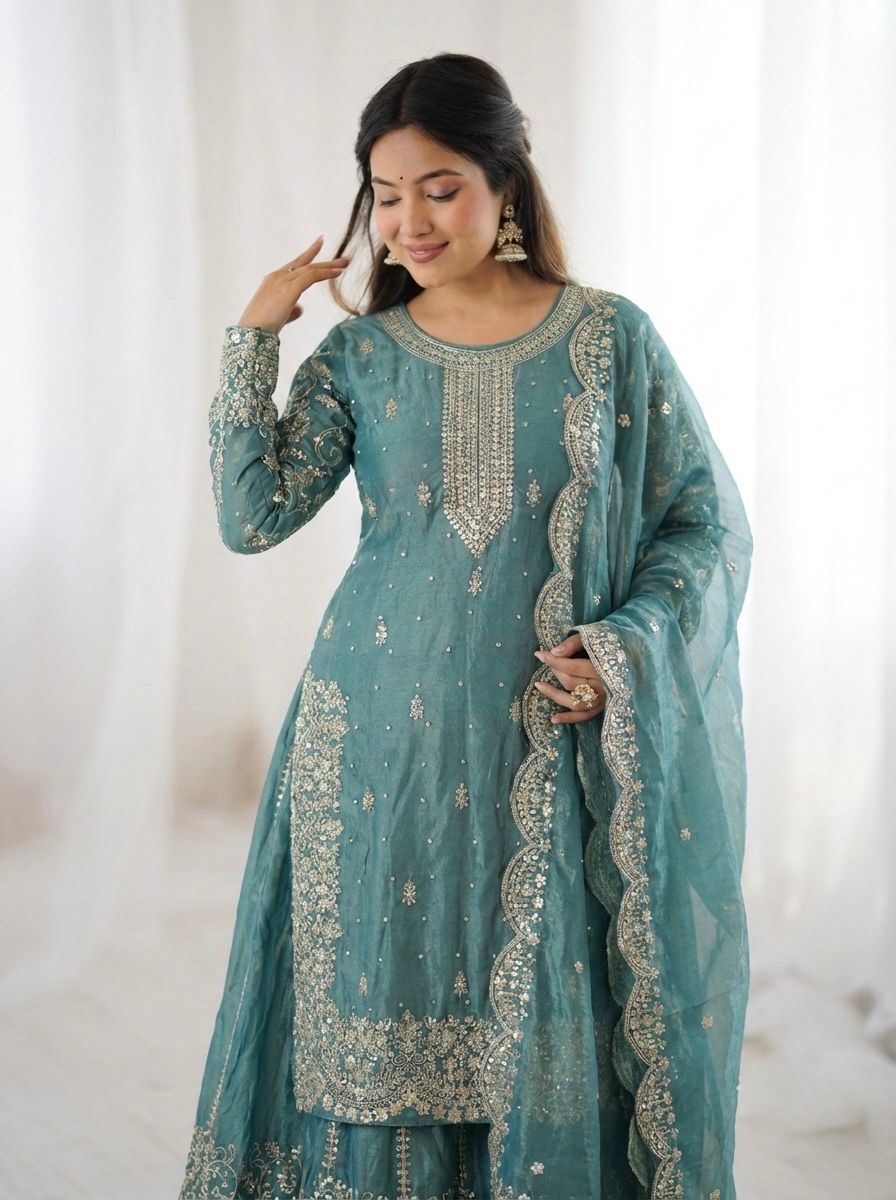 Amethyst Noor Zari Palazzo Set