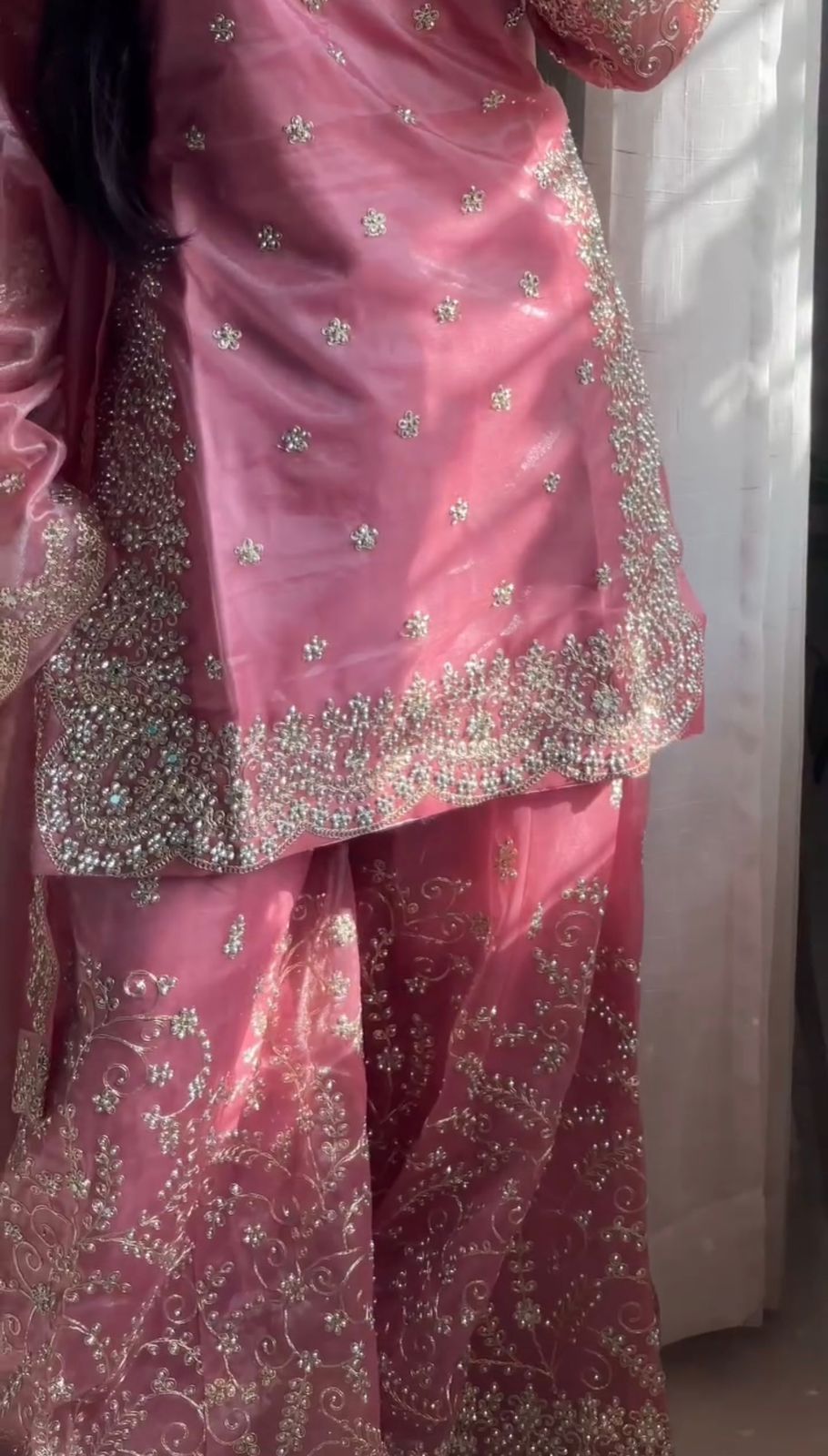 Noor Mahira Midnight Zari Plazo Set