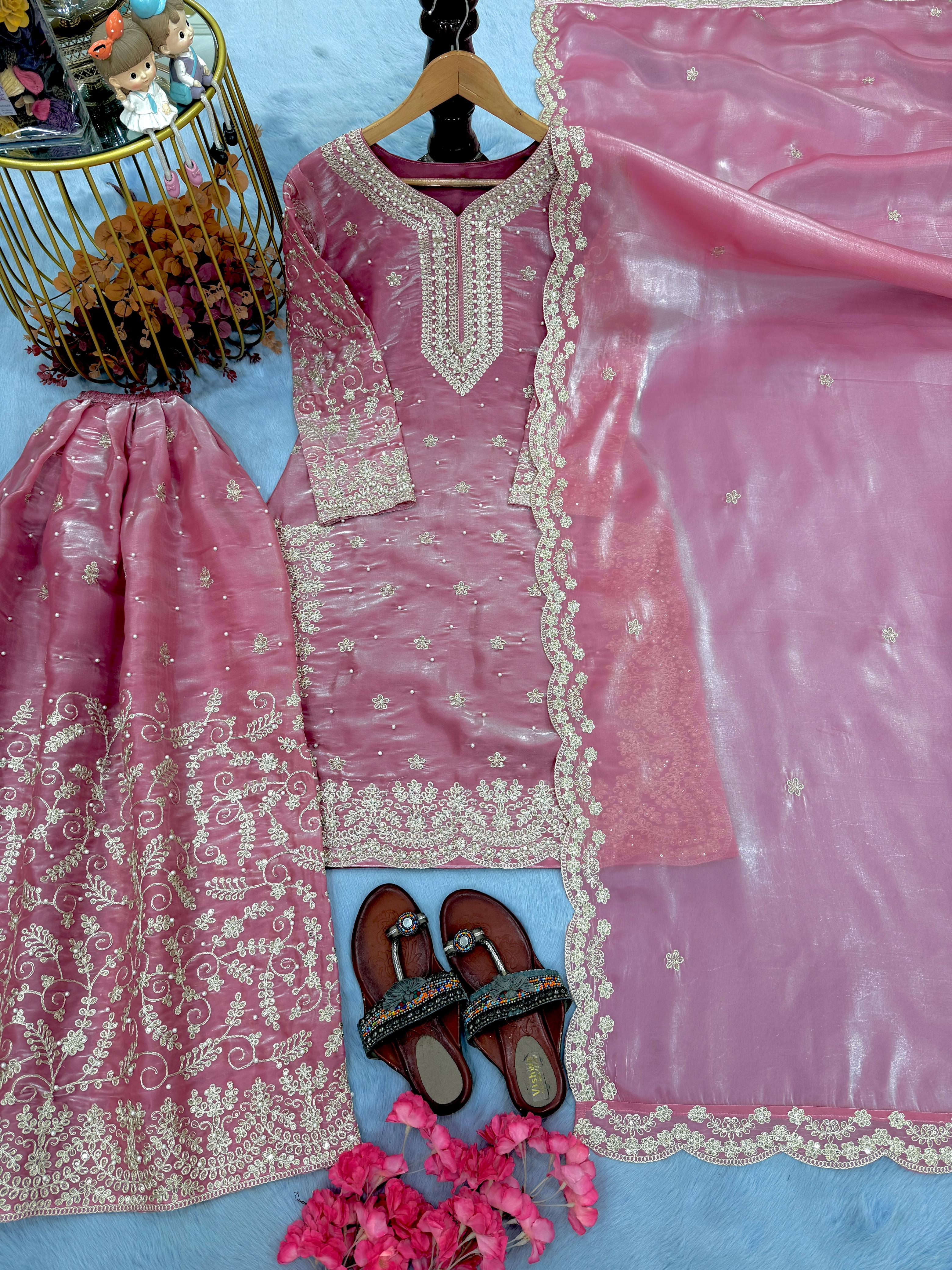 Noor Mahira Midnight Zari Plazo Set