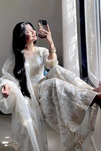 Noor Mahira Midnight Zari Plazo Set