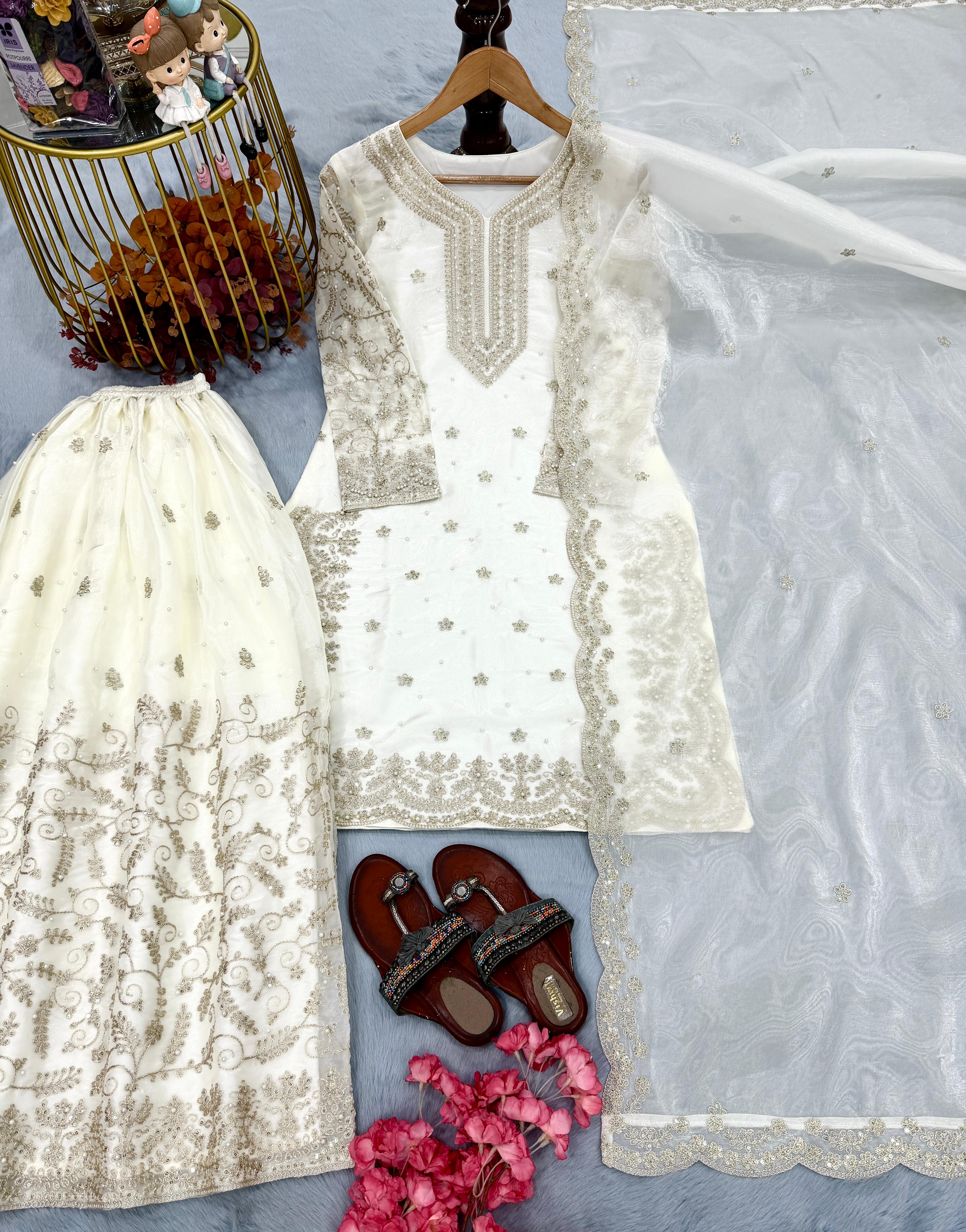 Noor Mahira Midnight Zari Plazo Set