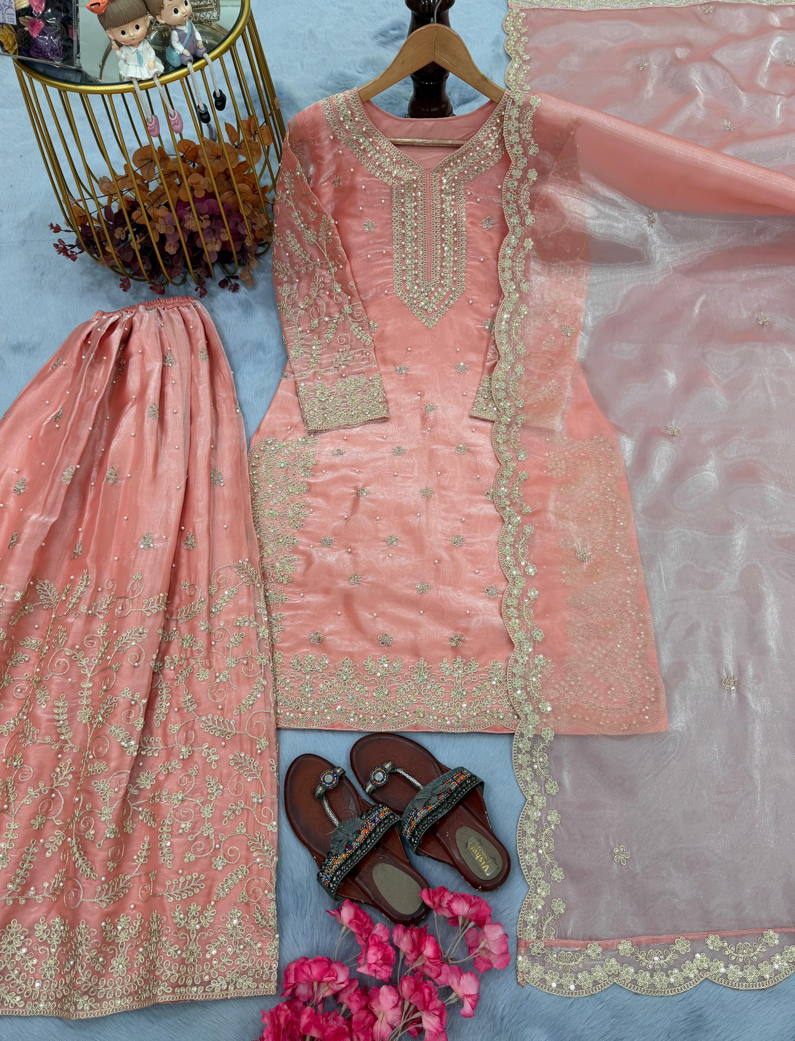 Noor Mahira Midnight Zari Plazo Set