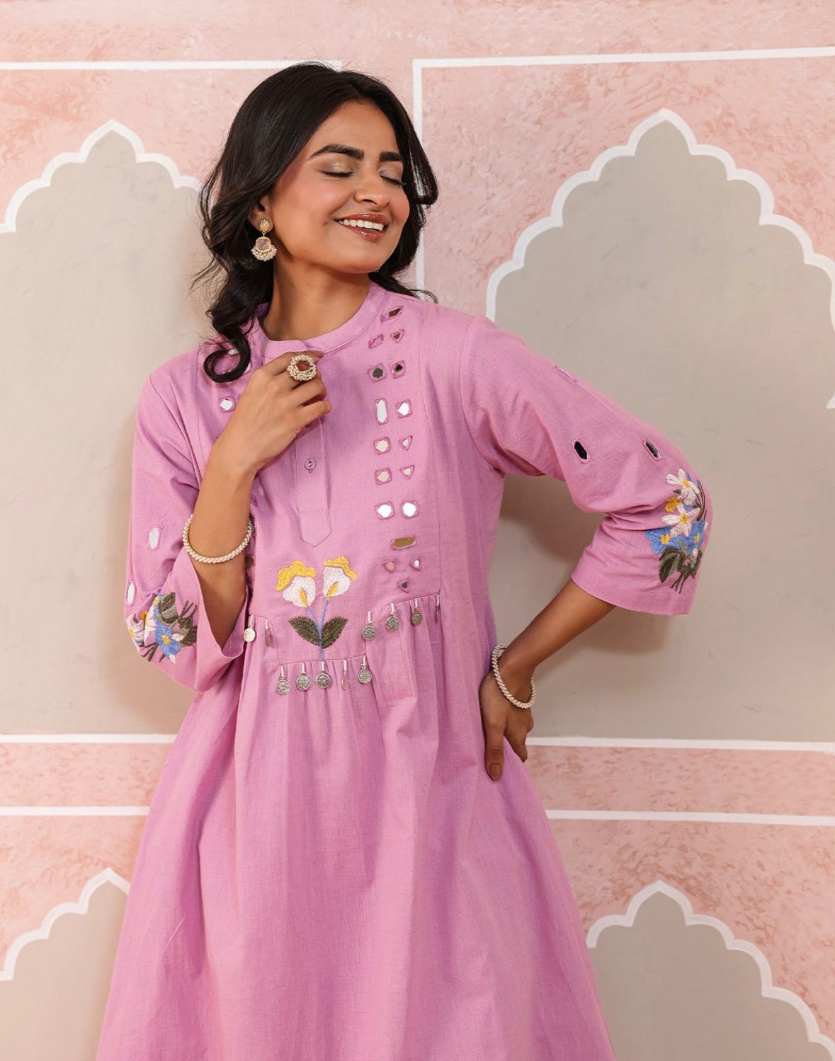 Lavanya Embroidered Cotton Flex Co-Ord Set