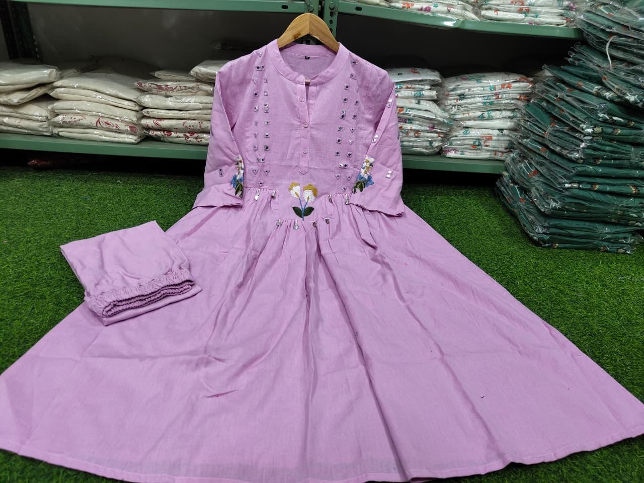 Lavanya Embroidered Cotton Flex Co-Ord Set