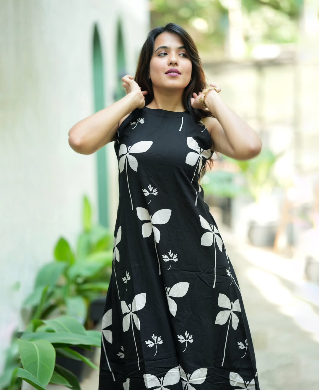 Floral Cotton Kurti Palazzo Co-ord Set