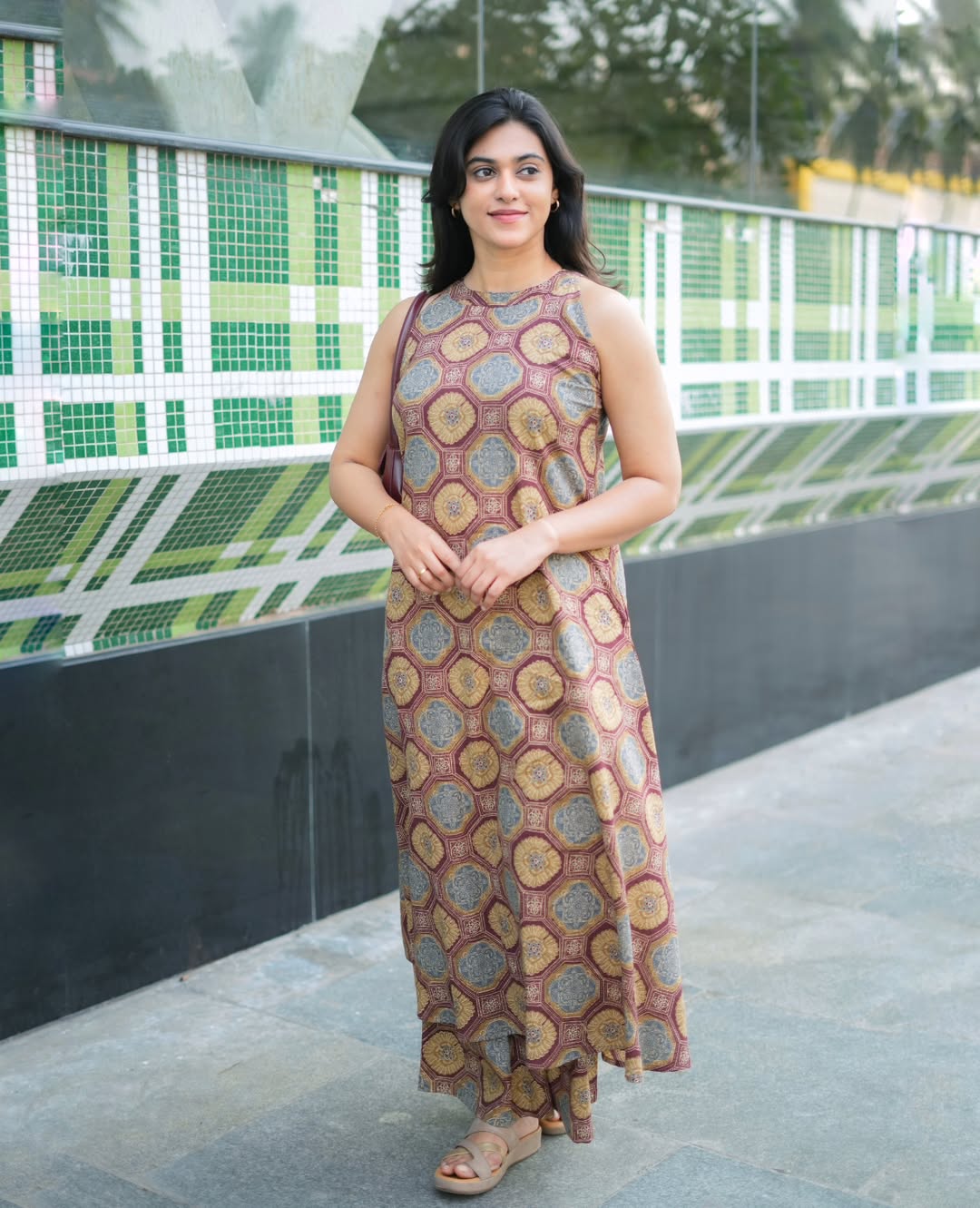 Floral Cotton Kurti Palazzo Co-ord Set