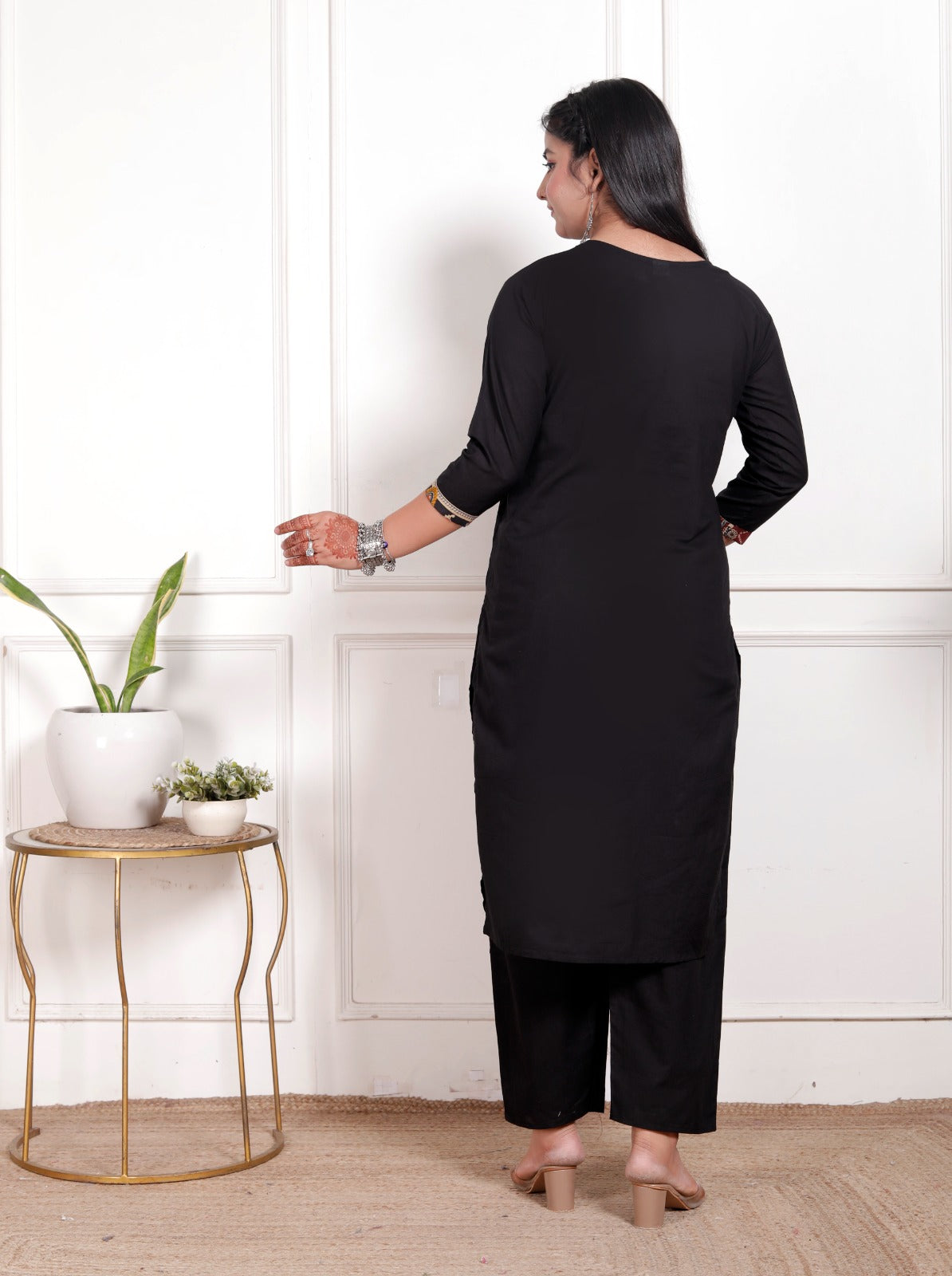 Kaashika Patchwork Cotton Kurta Pant Dupatta Set