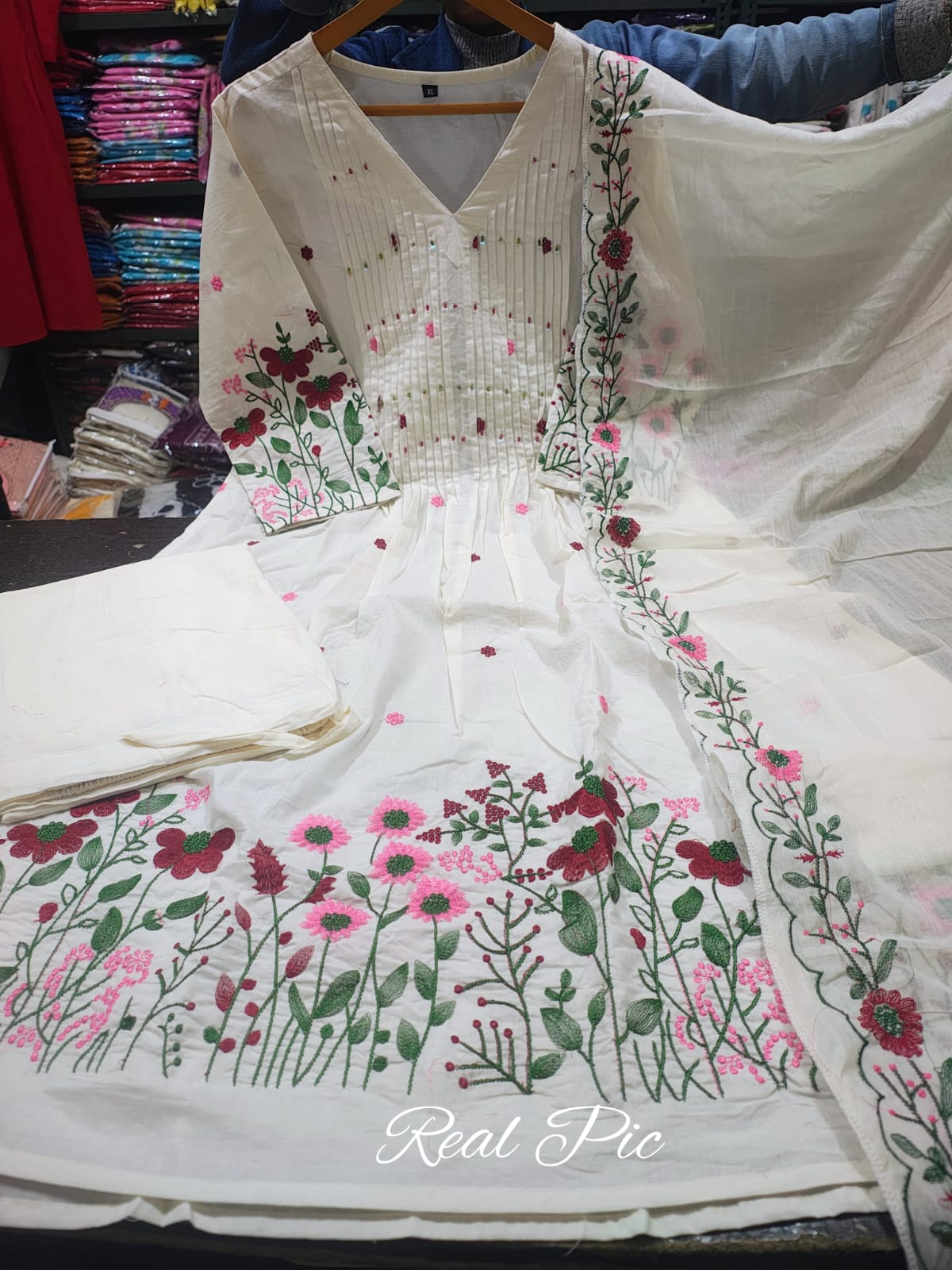New Launch Anarkali Cotton Suit Set