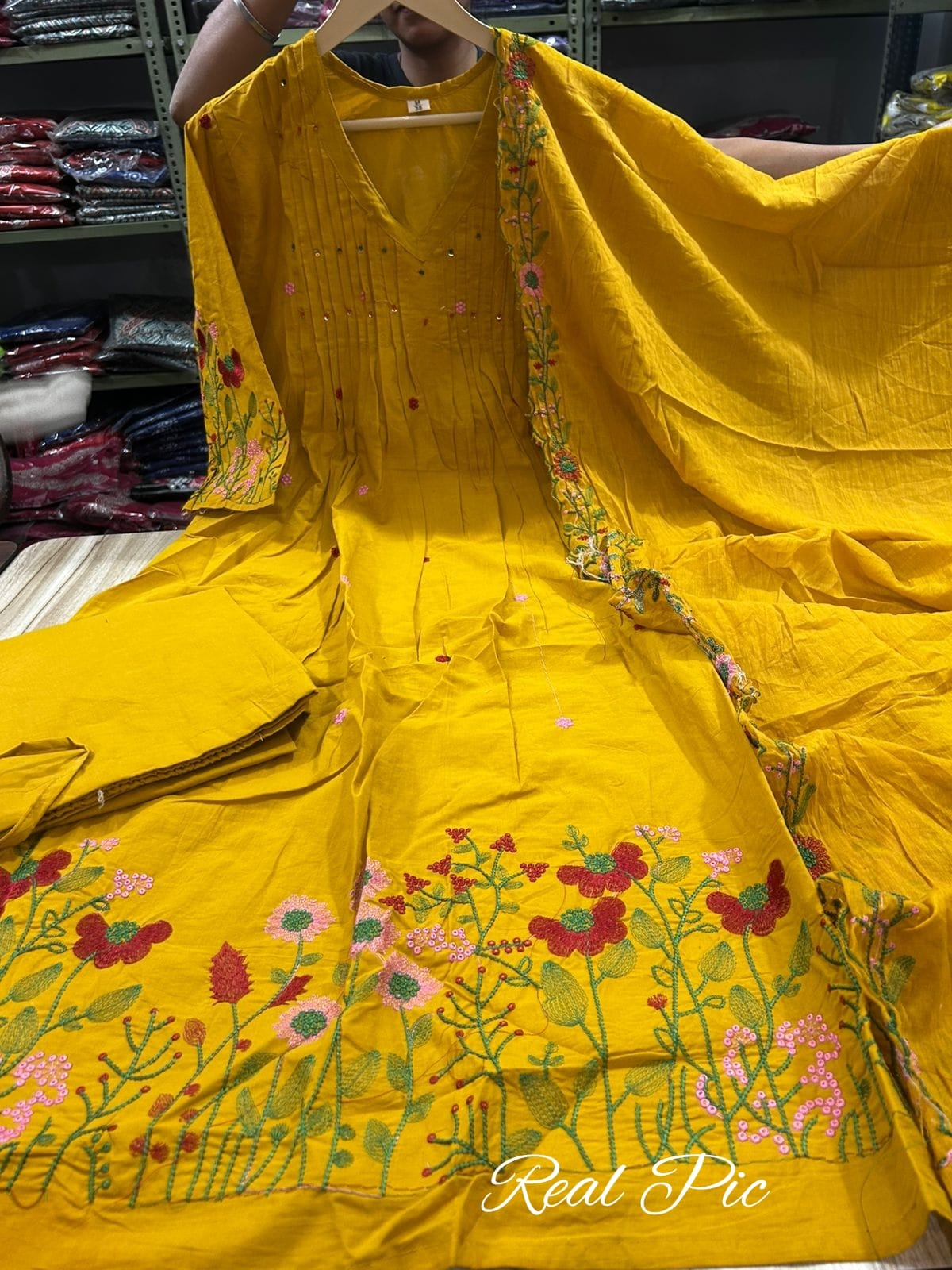 New Launch Anarkali Cotton Suit Set