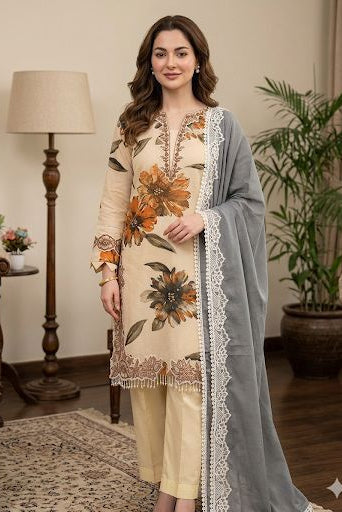 Noorika Printed Muslin Palazzo Suit Set