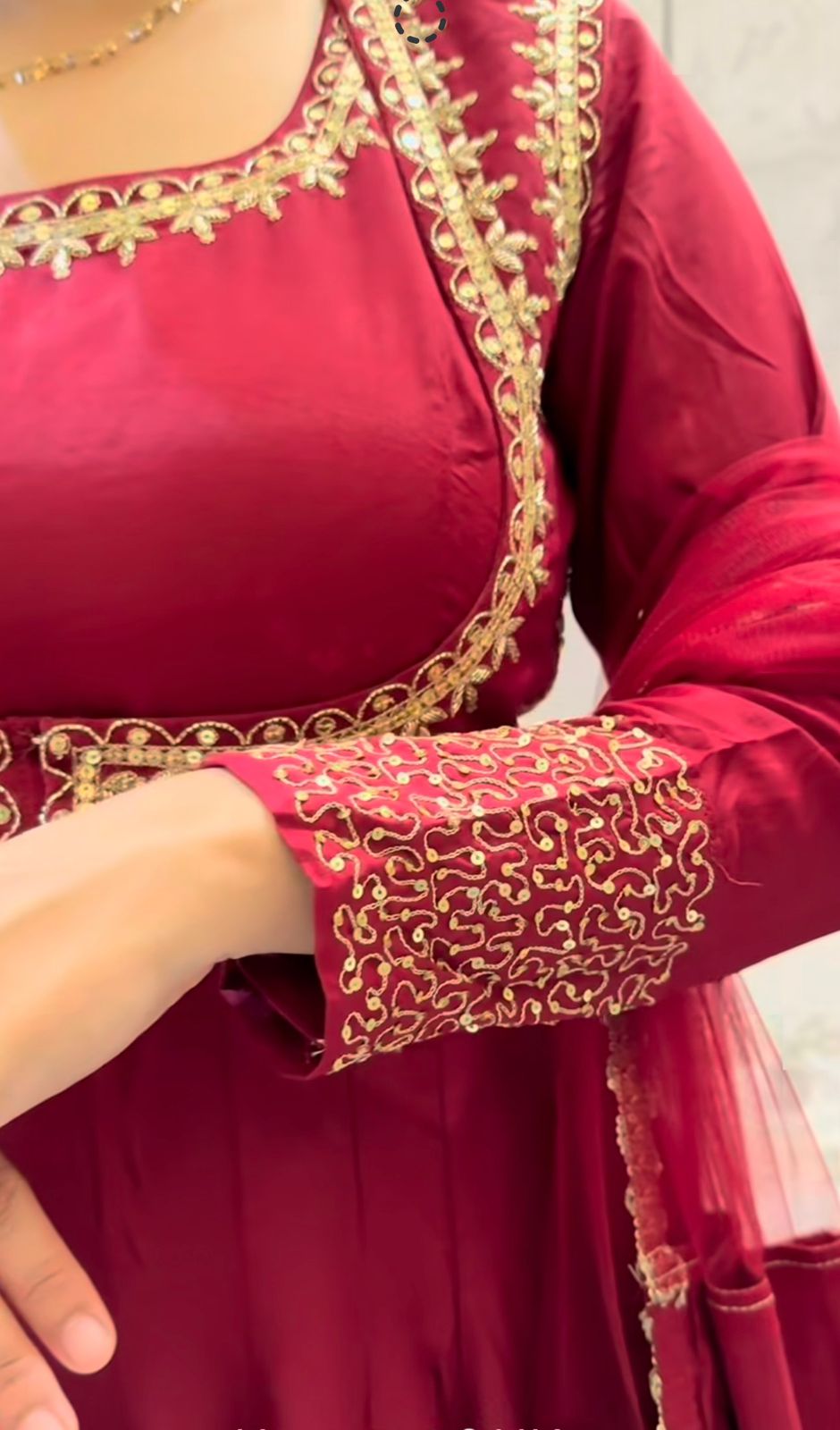 Raktanshi Roman Cotton Anarkali Palazzo Set with Koti
