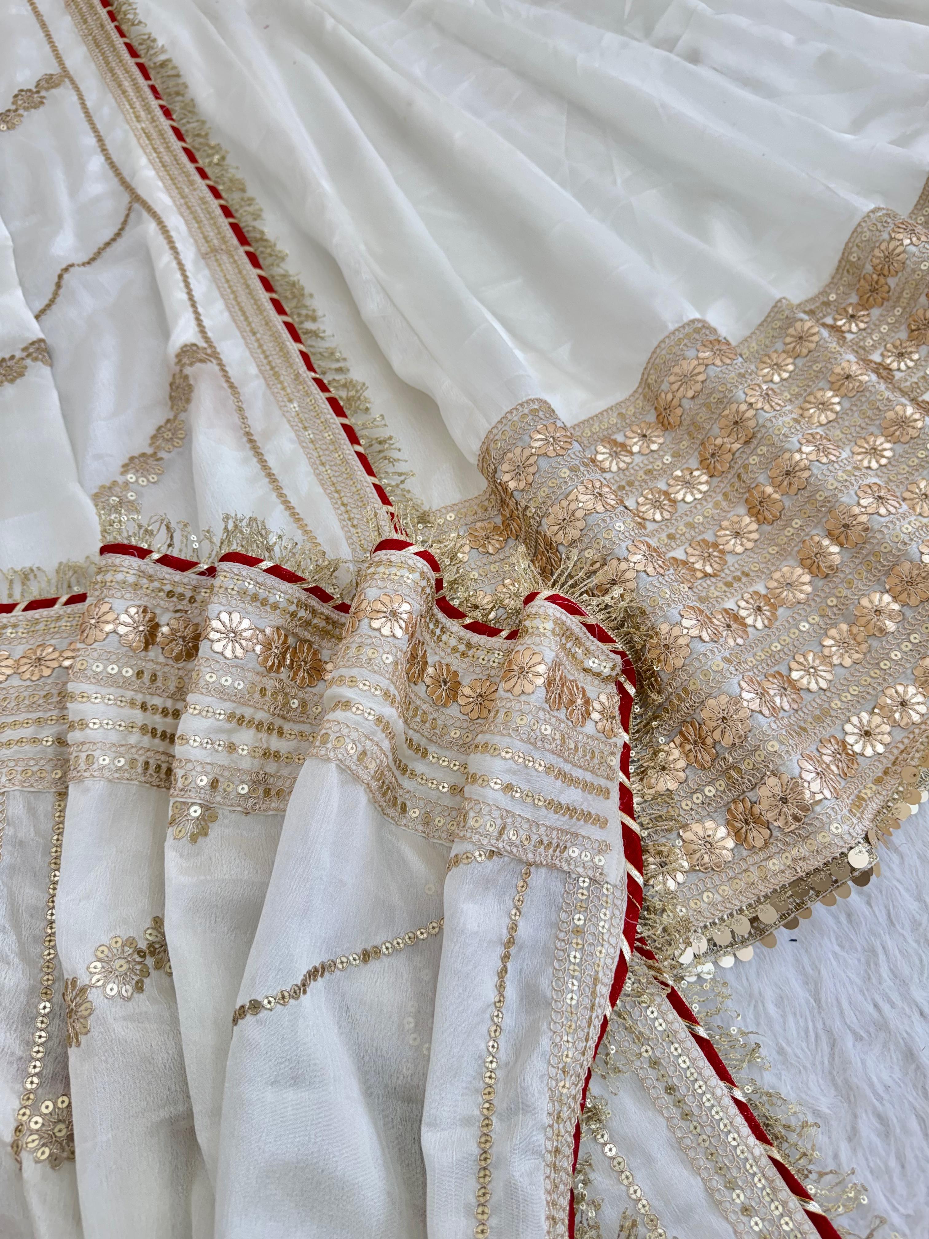 Agniraaj Chinon Silk Anarkali Set