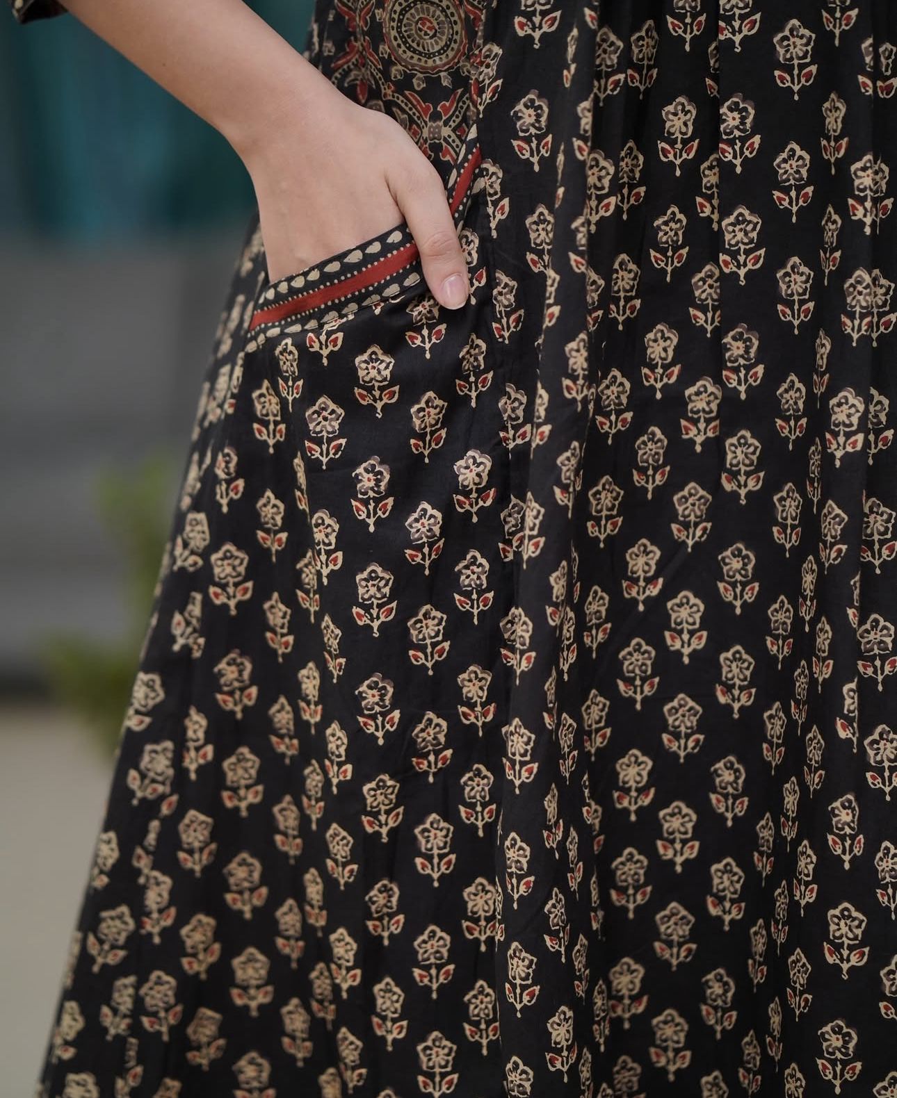 Shyamrekha Adda Work A-Line Pocket Suit Set