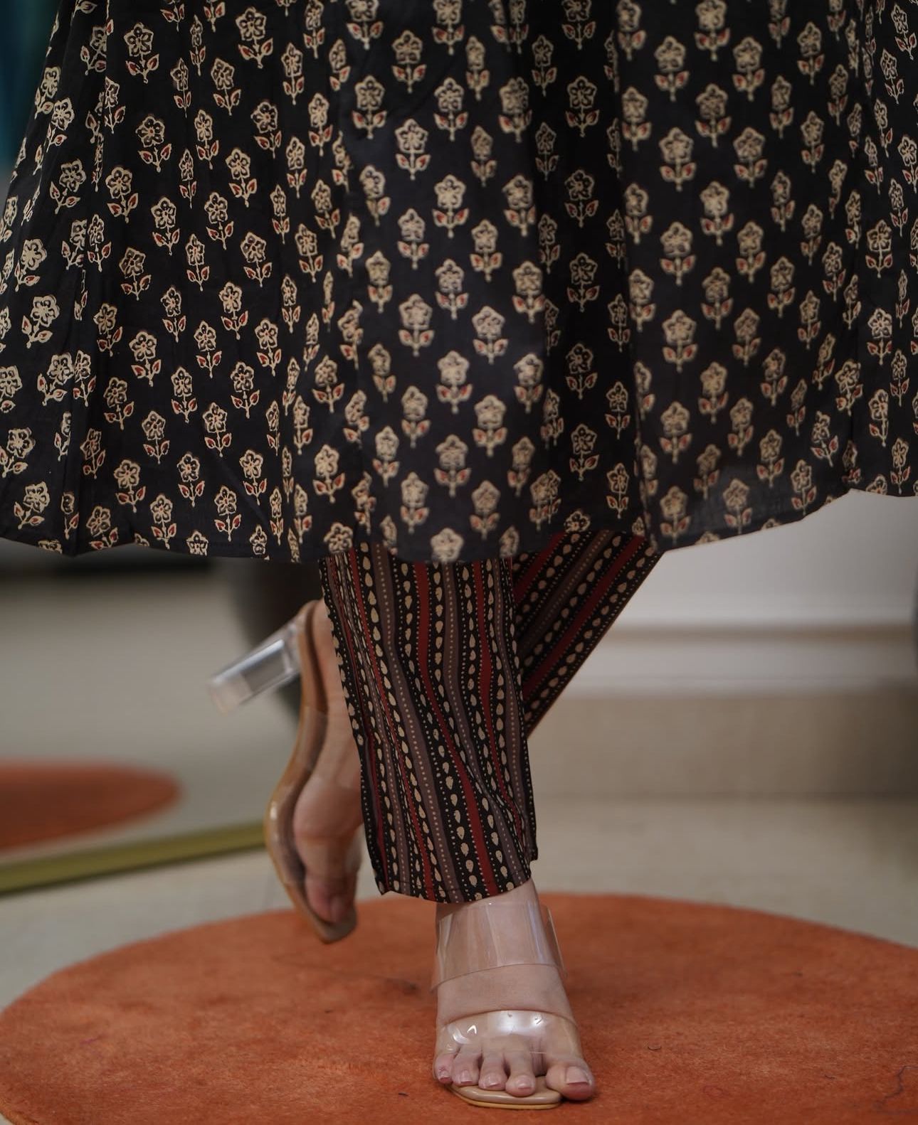 Shyamrekha Adda Work A-Line Pocket Suit Set