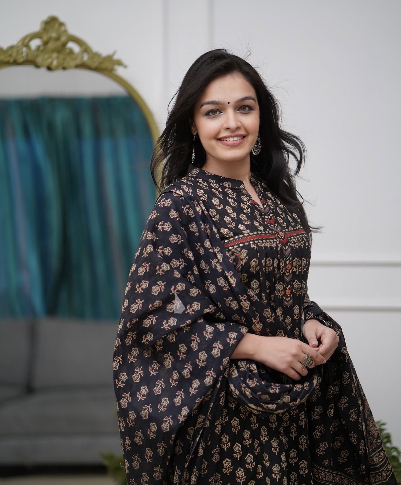 Shyamrekha Adda Work A-Line Pocket Suit Set
