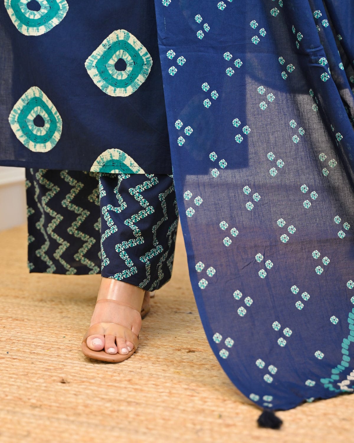 Prosin Print Cotton Straight Suit Set