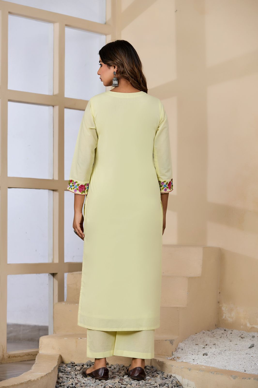 Mrinalini Handwork Embroidered Cotton Kurta Set