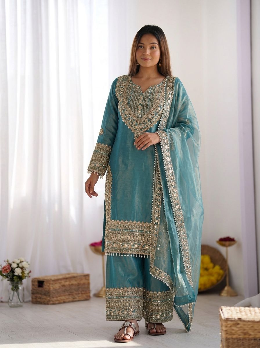 Neerjaara Embroidered Sharara Suit Set