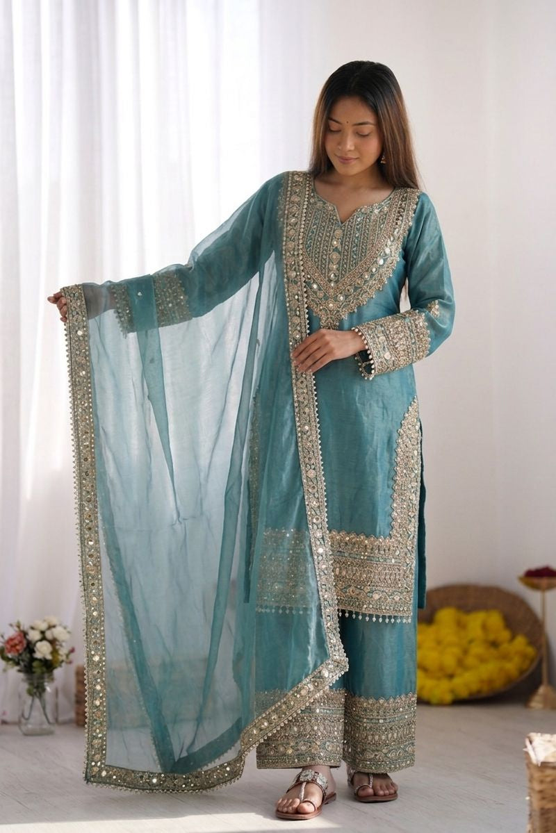 Neerjaara Embroidered Sharara Suit Set
