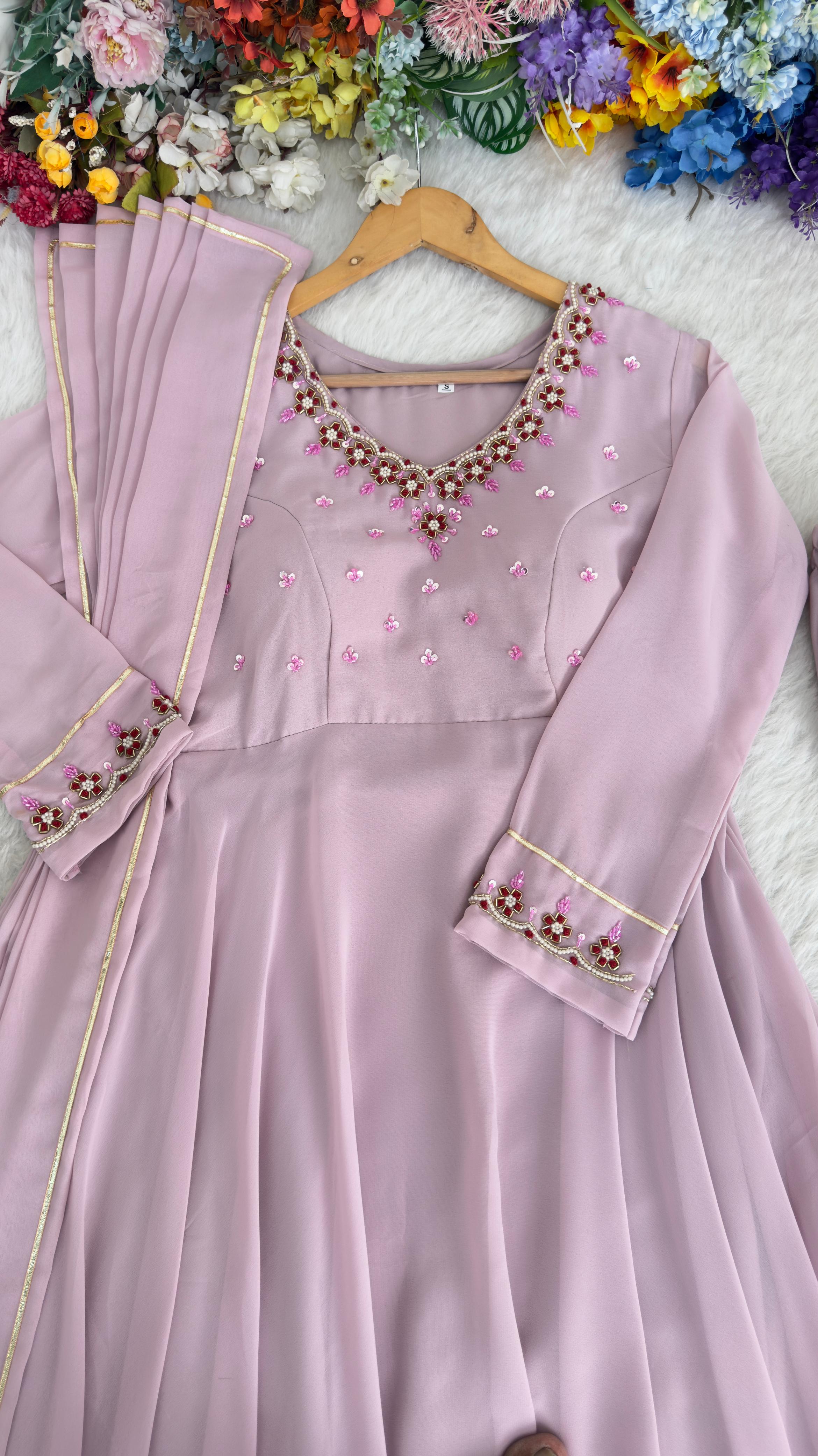 Gulriva Handcrafted Flared Gown Set
