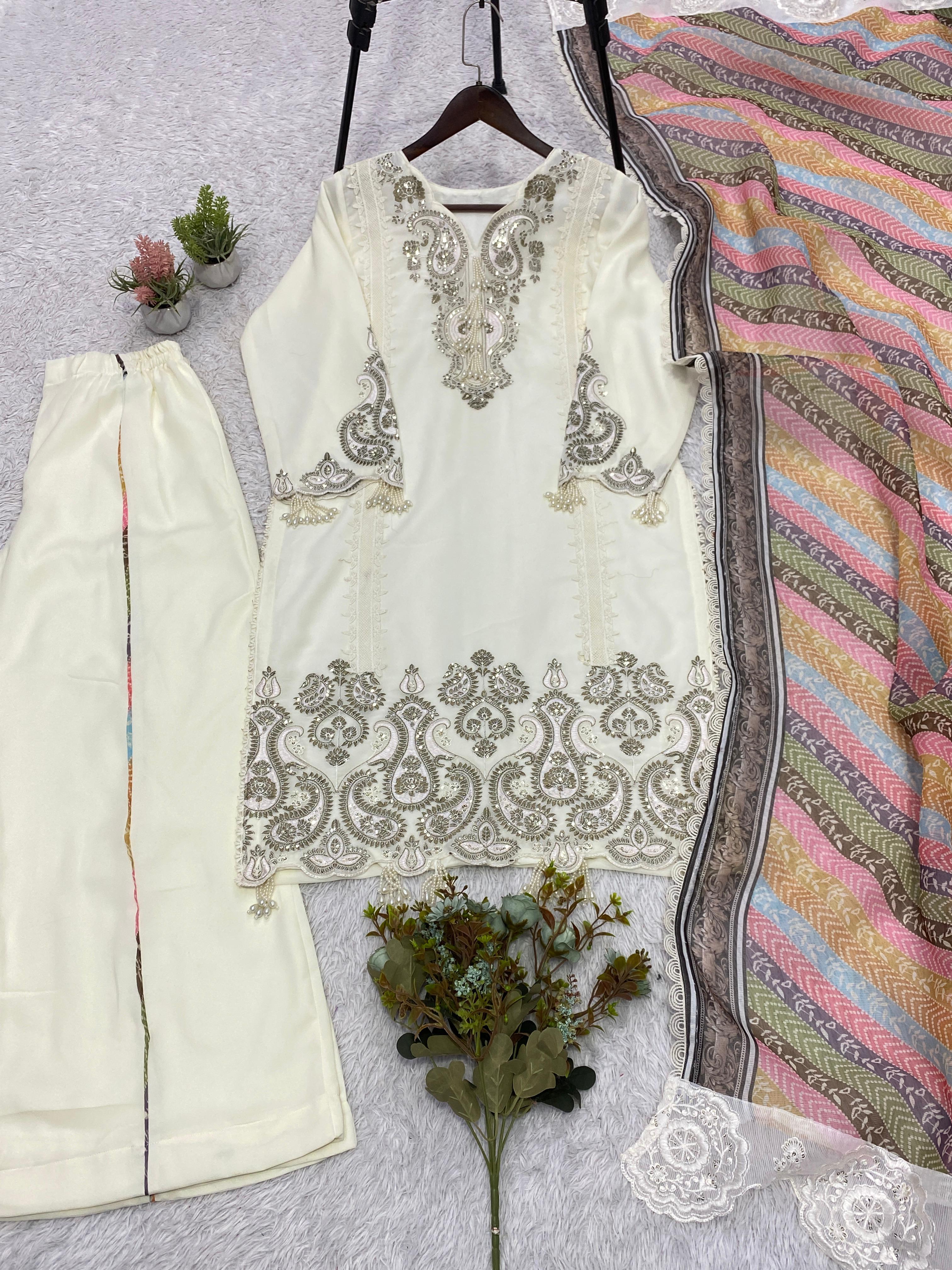 Chandrika Sequence Embroidered Palazzo Set