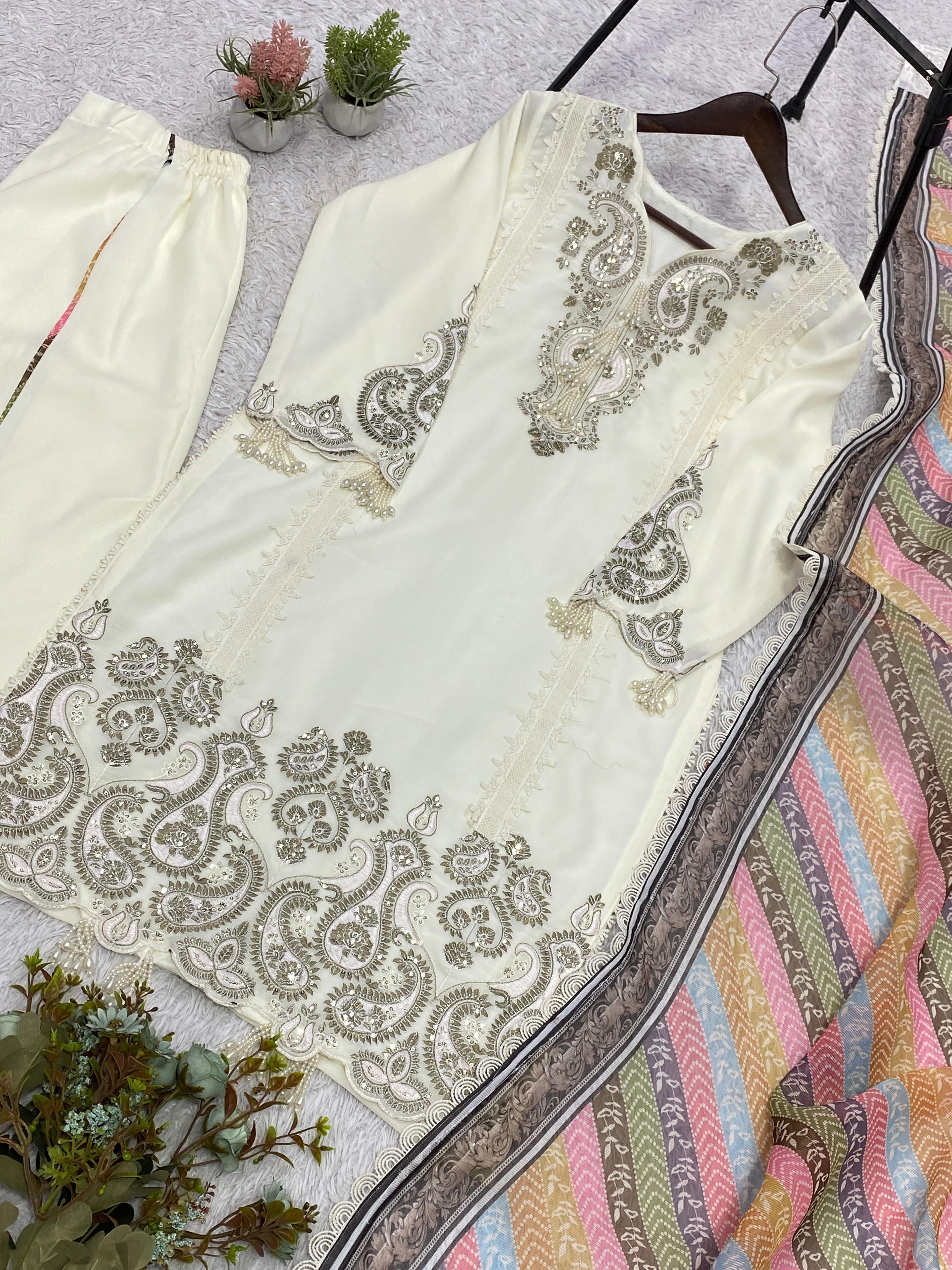 Chandrika Sequence Embroidered Palazzo Set
