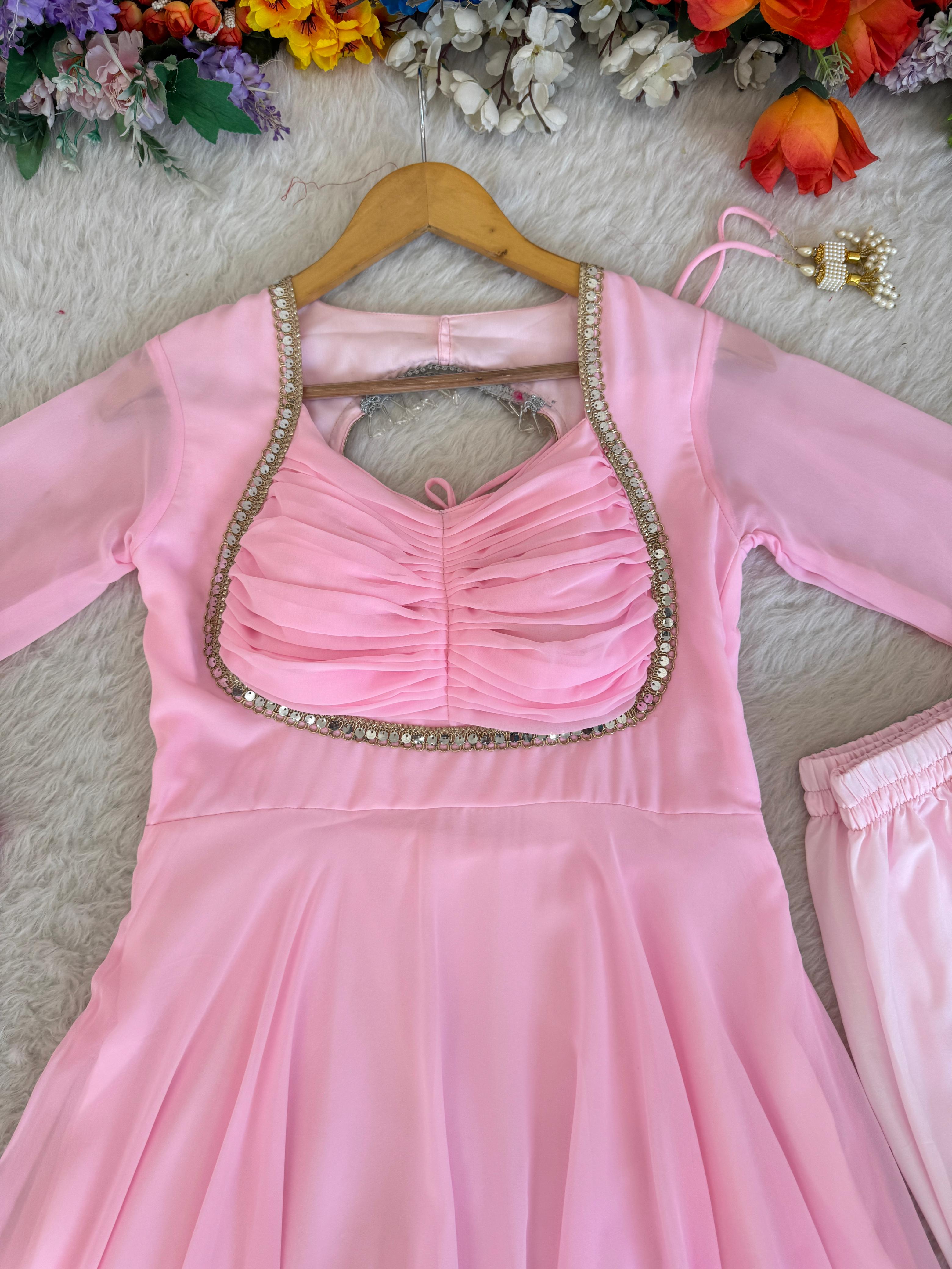 Roselina Zari Embroidered Gown Set