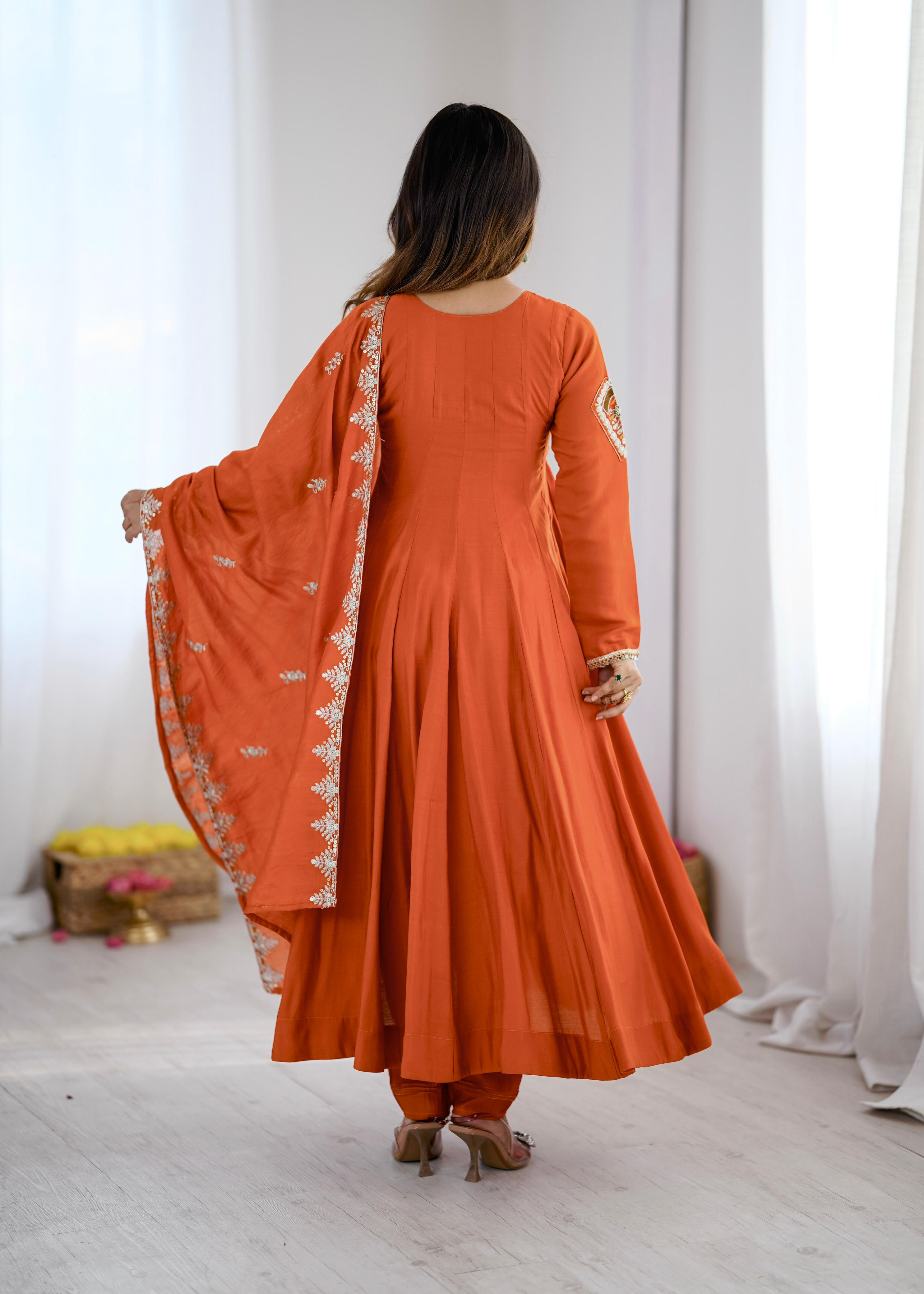 Gulnaar Sequence Embroidered Anarkali Set