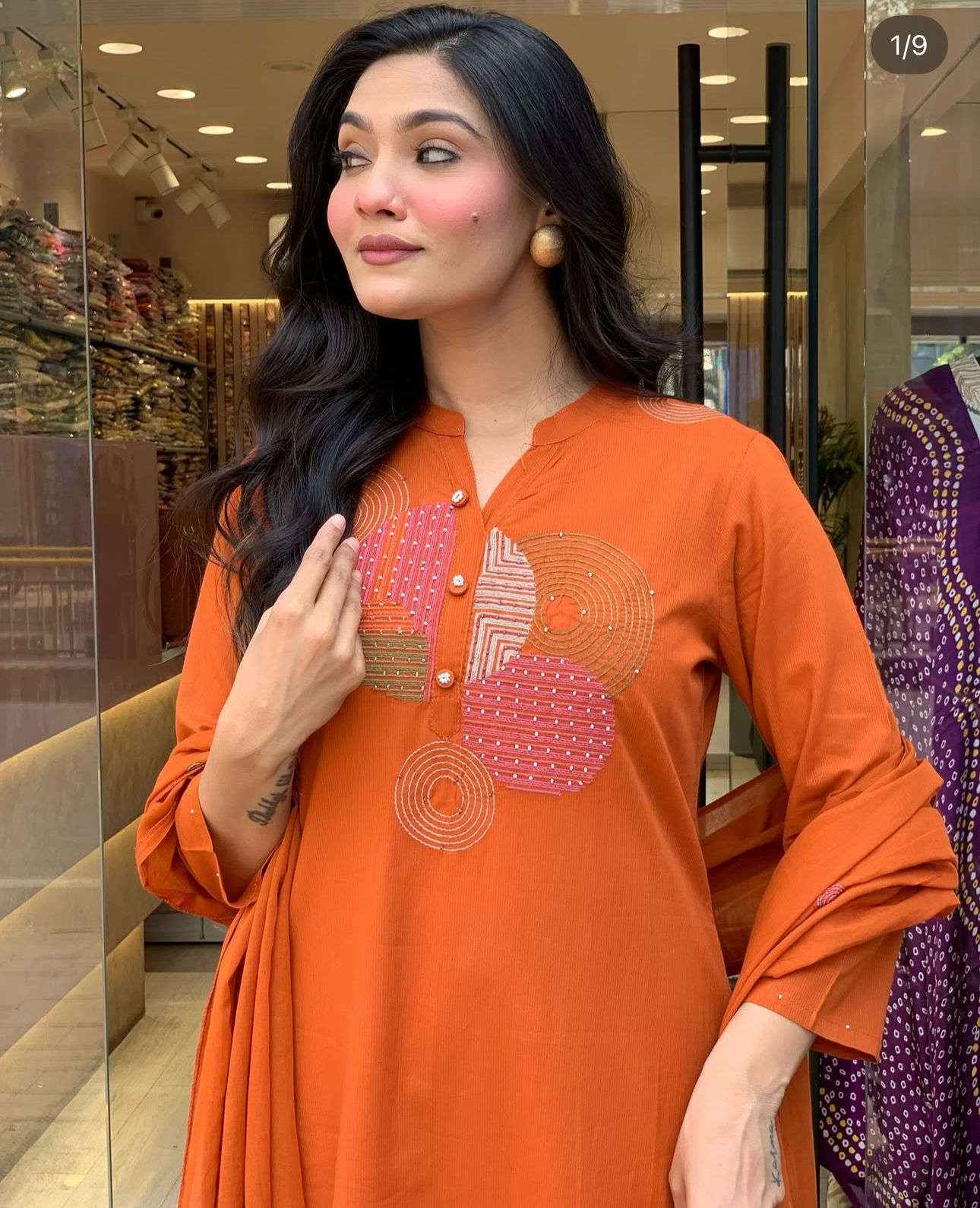 Floral Print Hand Block Cotton Suit Set
