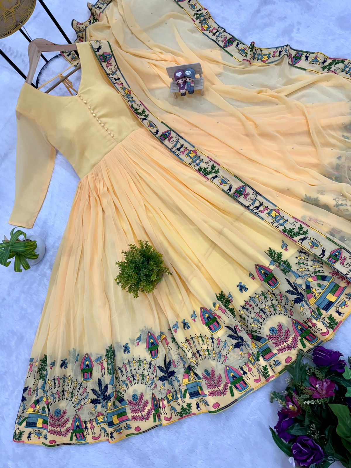 Surmayi Prabha Embroidered Gown Set