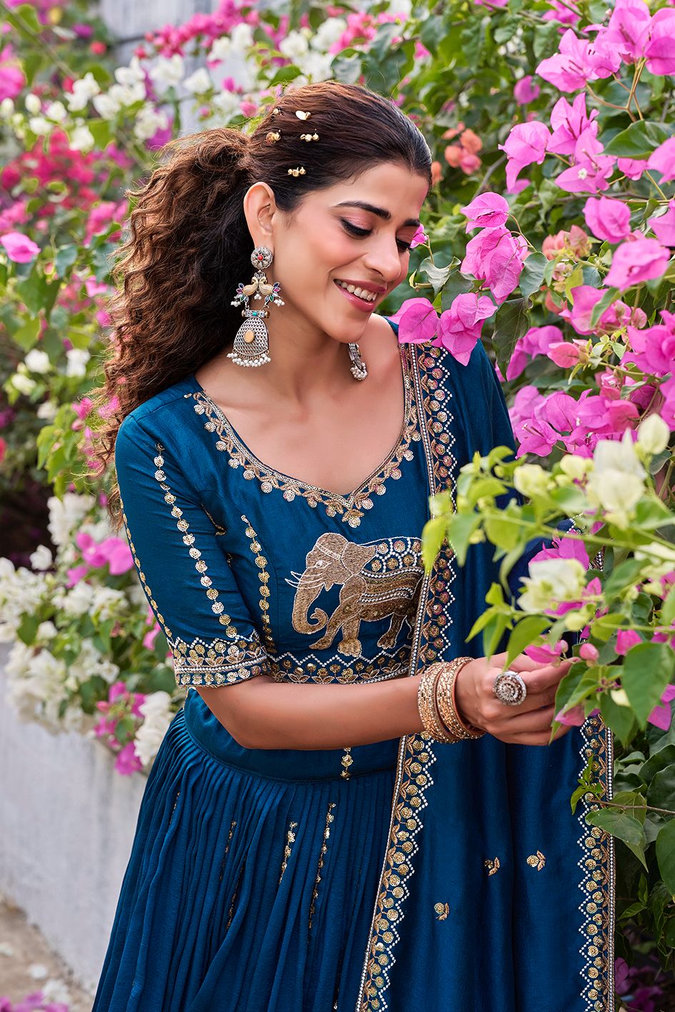 Rajnidhi Vichitra Embroidered Lehenga Choli