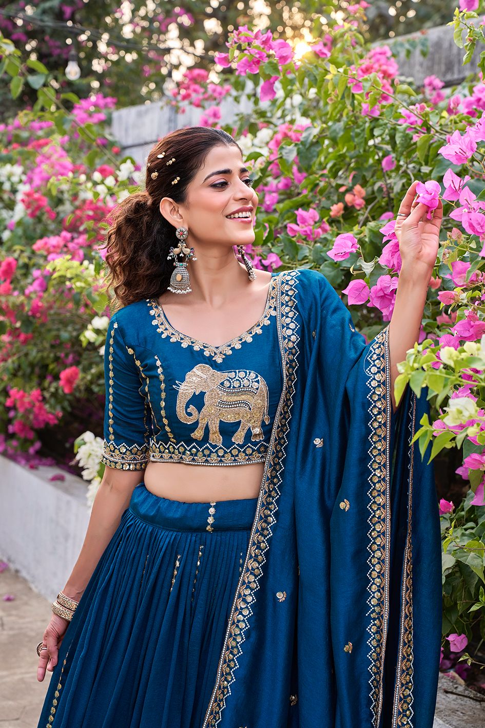 Rajnidhi Vichitra Embroidered Lehenga Choli