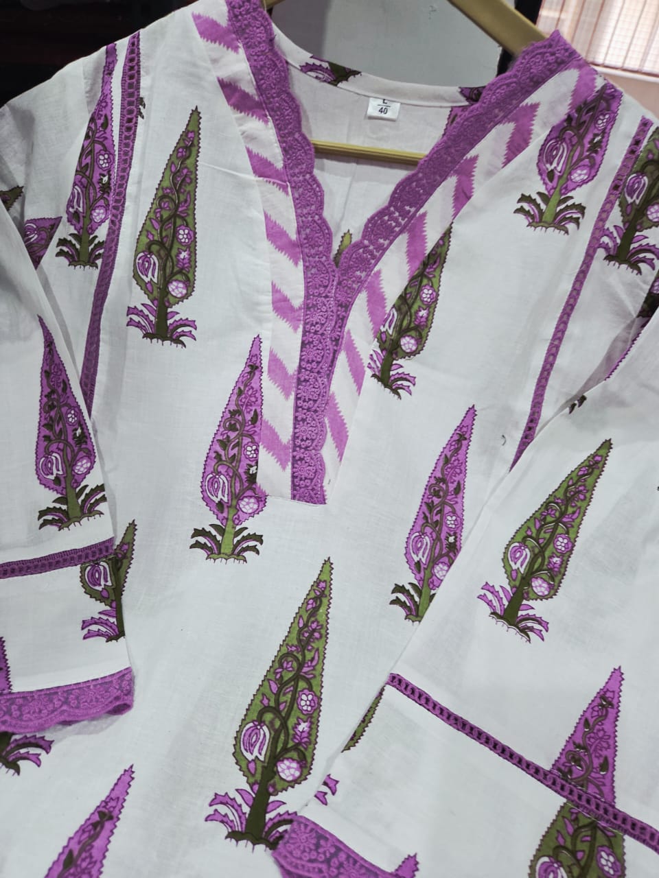 Peetvastra Mughal Print Cotton Suit Set