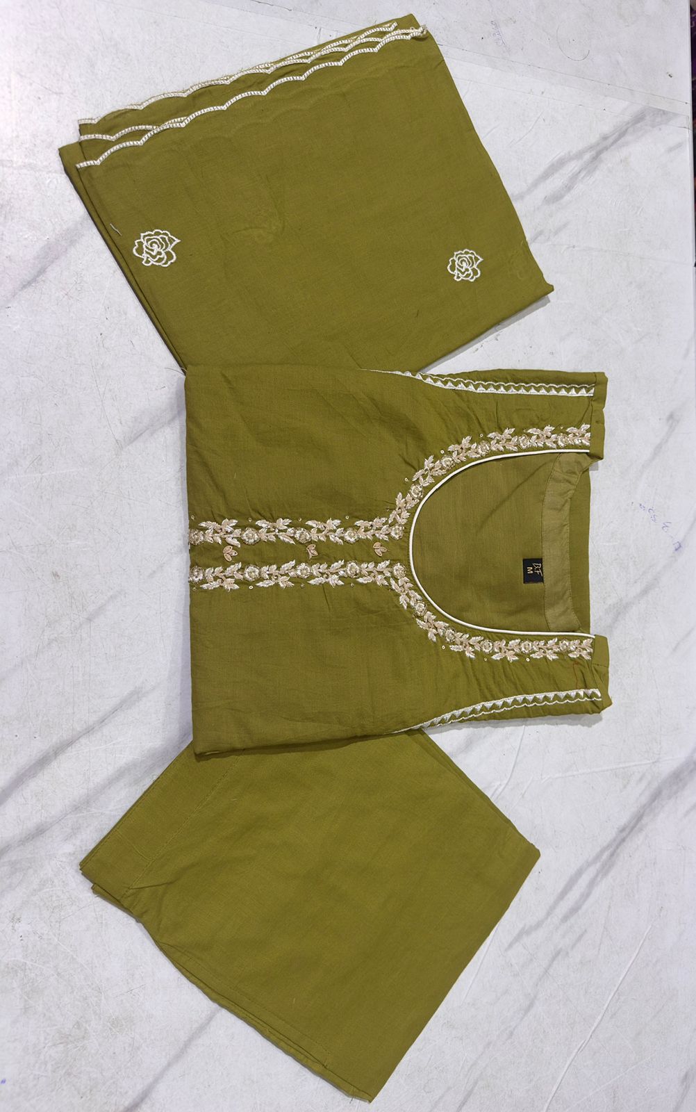 Shyamalika Handwork Embroidered Cotton Kurta Set