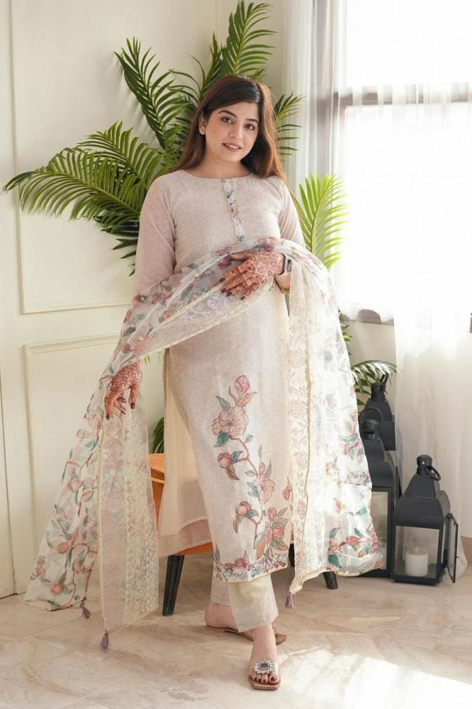 Festive Charm 3-Piece Kurti Set