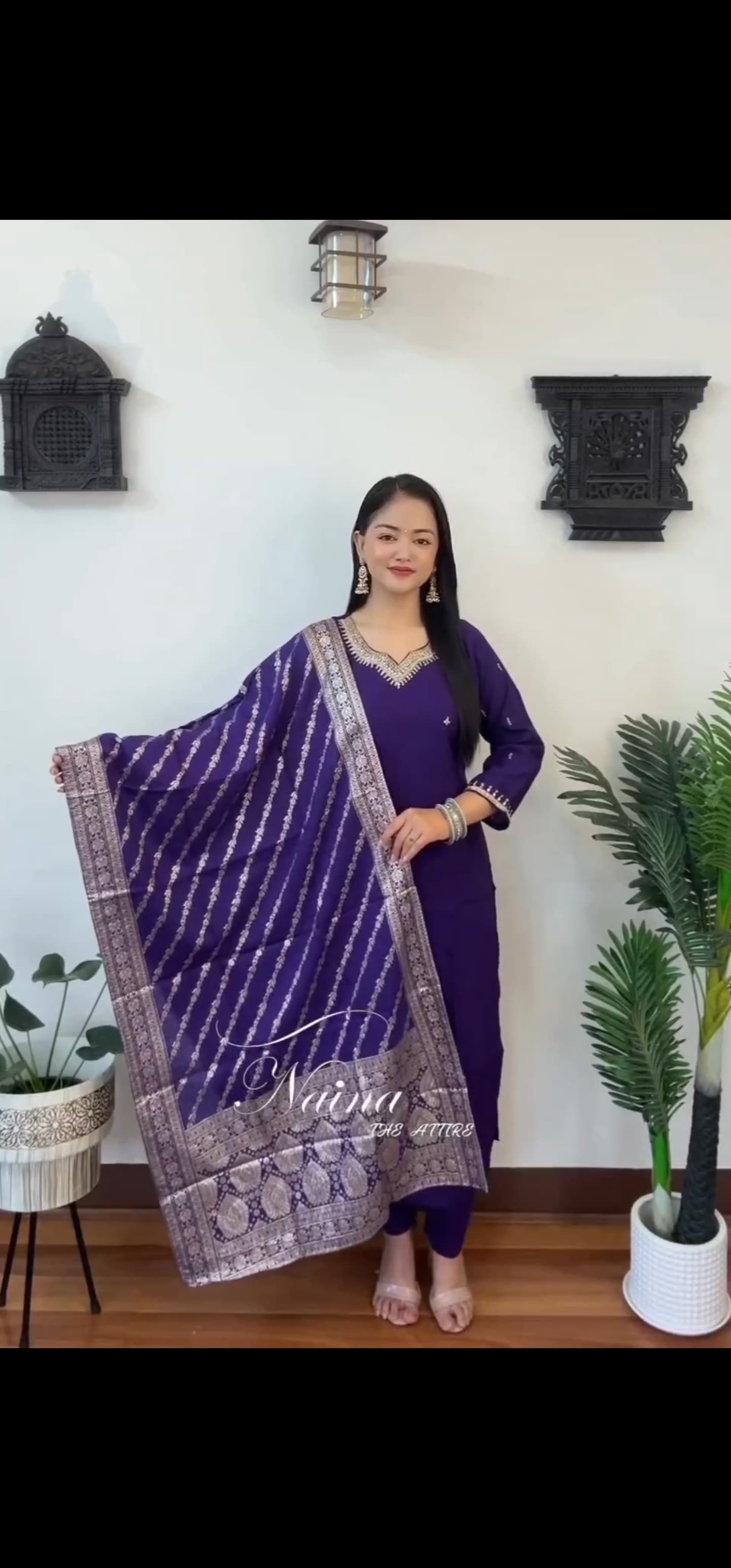 Reyon export Quality fabric kurti with pant and full Dupatta