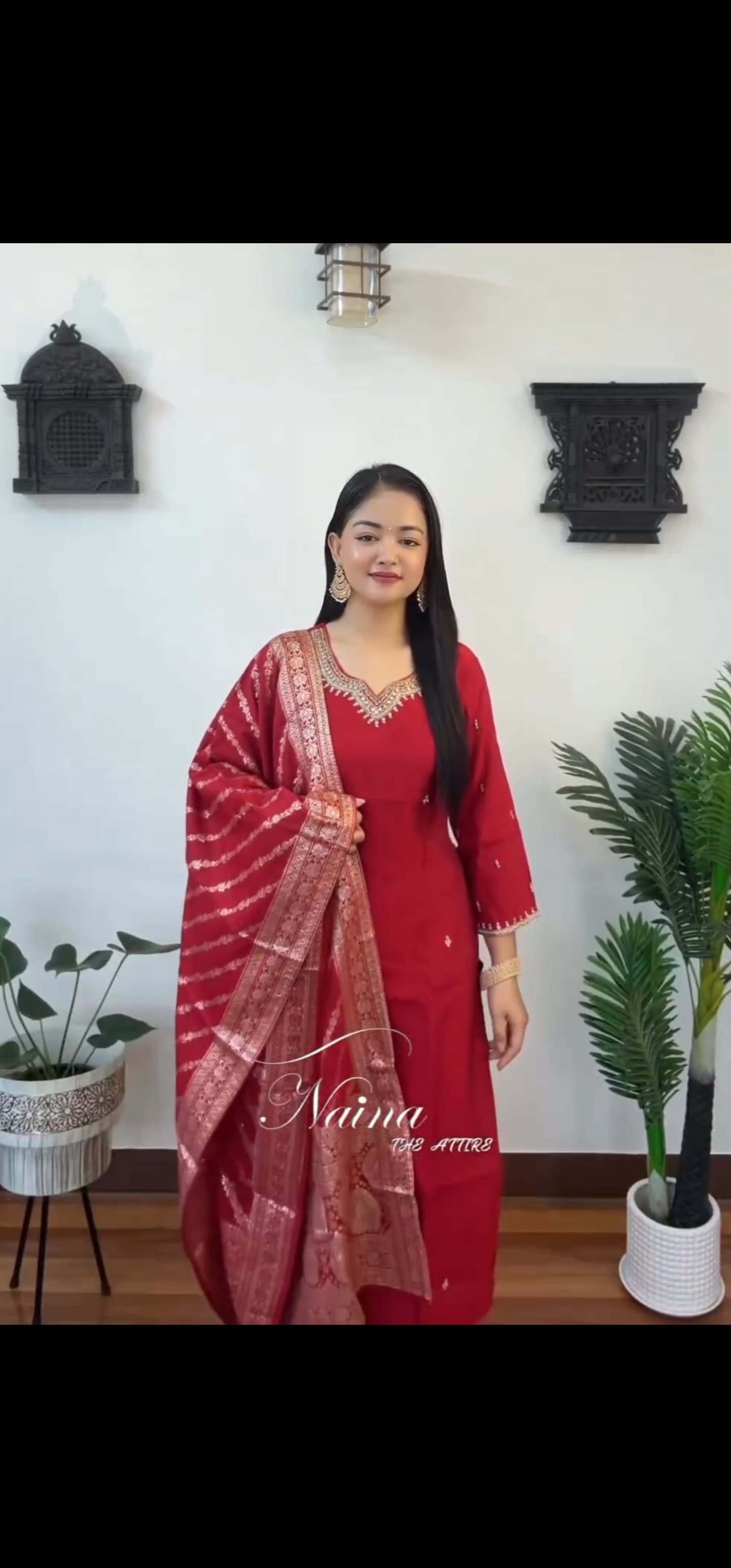 Reyon export Quality fabric kurti with pant and full Dupatta