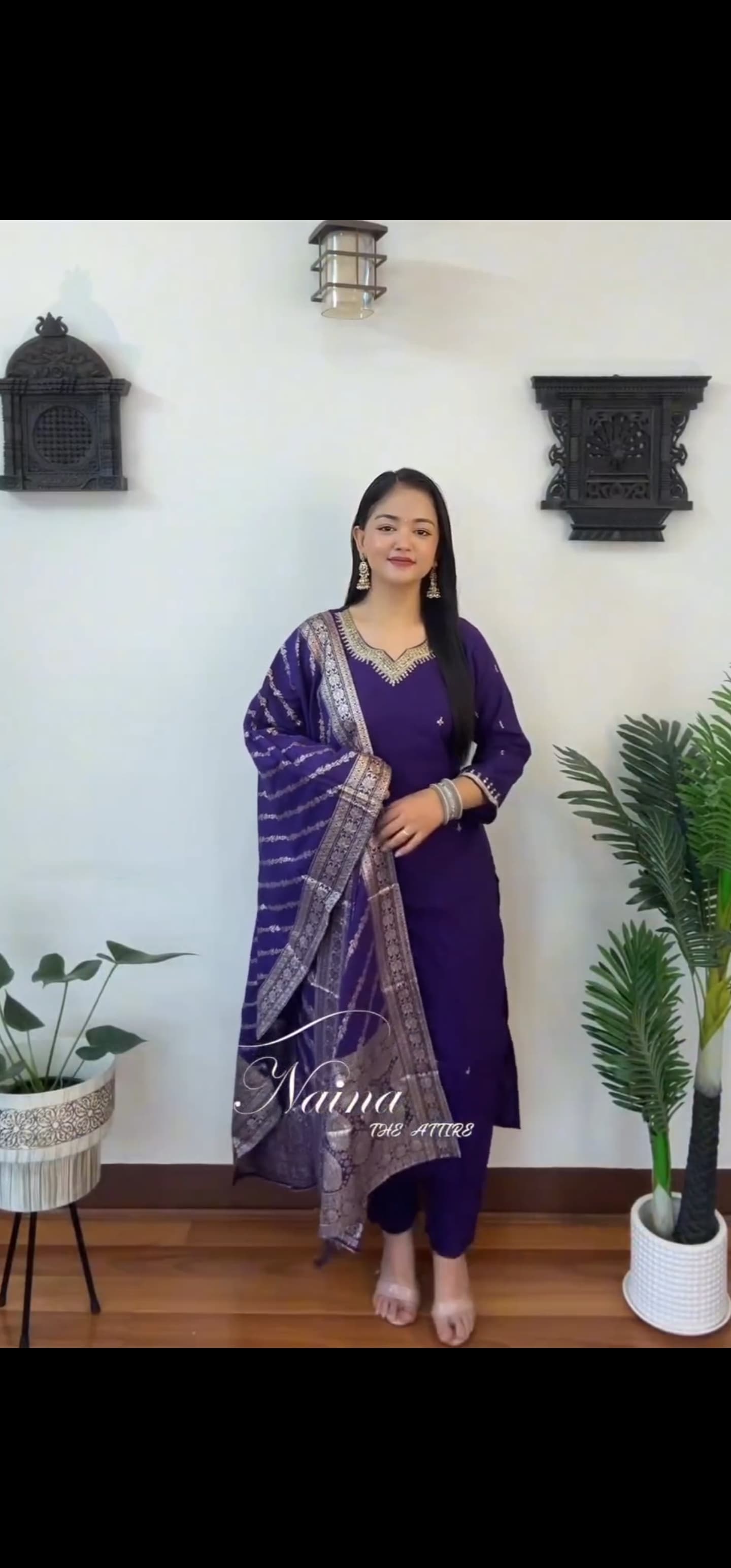 Reyon export Quality fabric kurti with pant and full Dupatta
