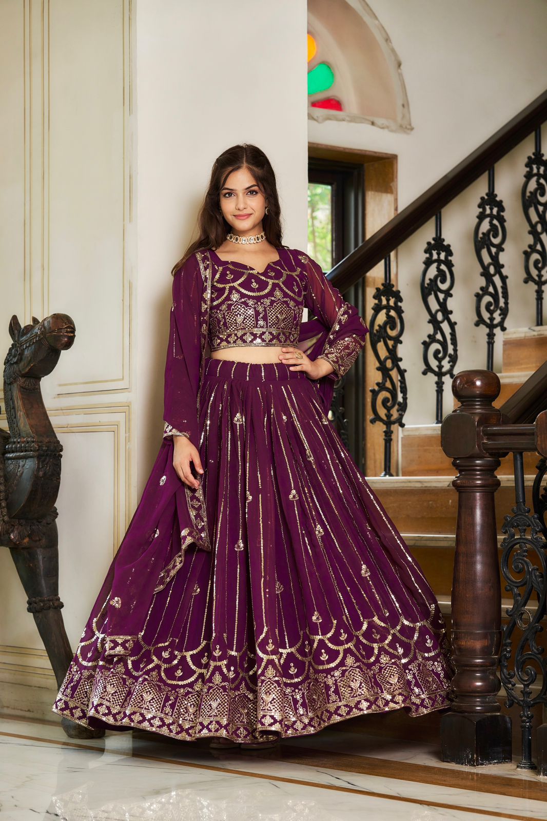 Royal Designer Radiance Purple Festival Lehenga Choli Set