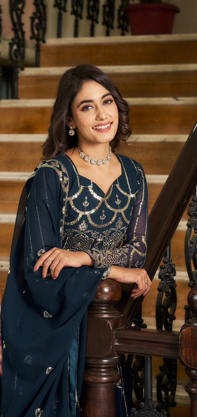 Royal Designer Radiance Blue Festival Lehenga Choli Set
