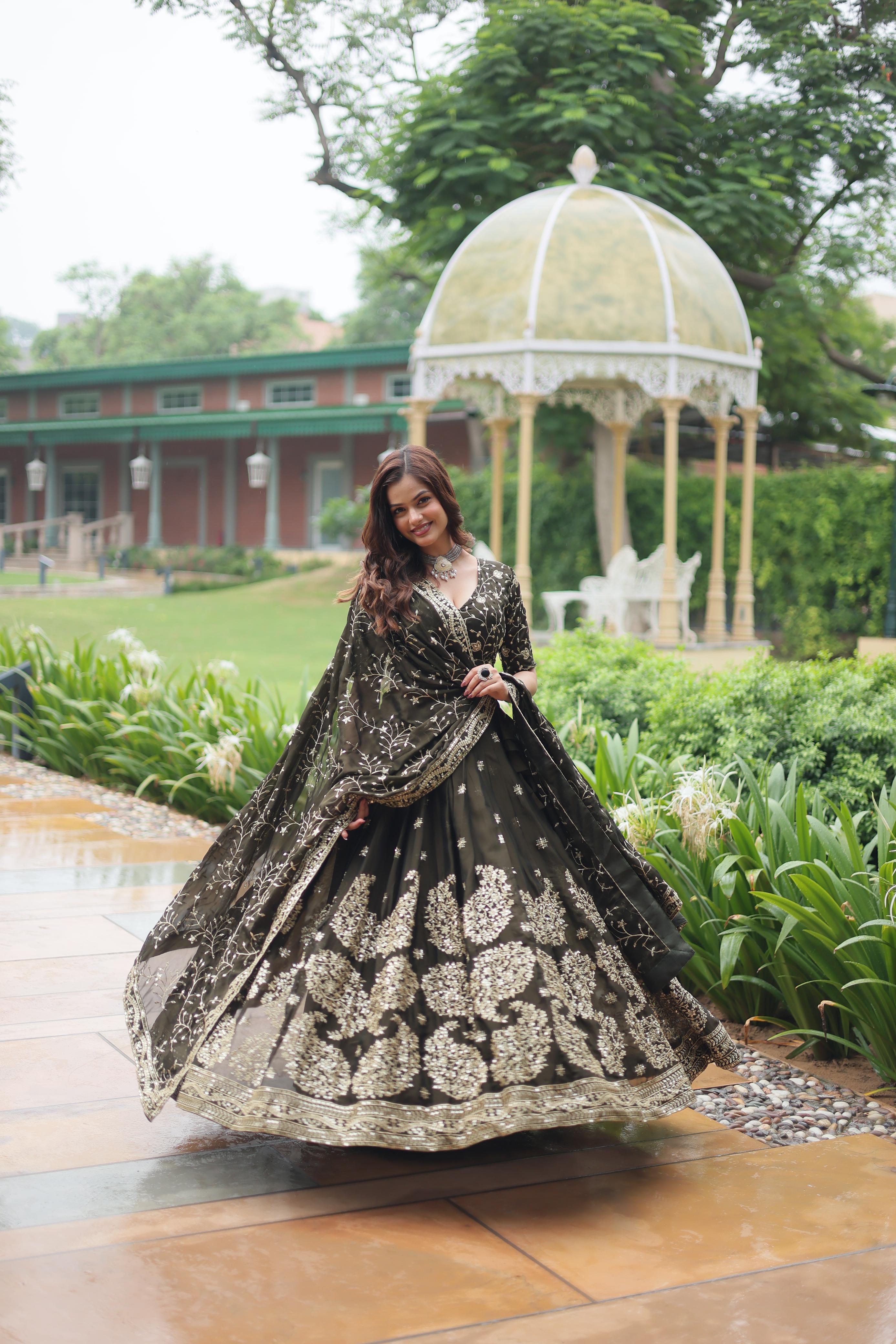 Designer Elegance Rangoli Silk Lehenga Choli