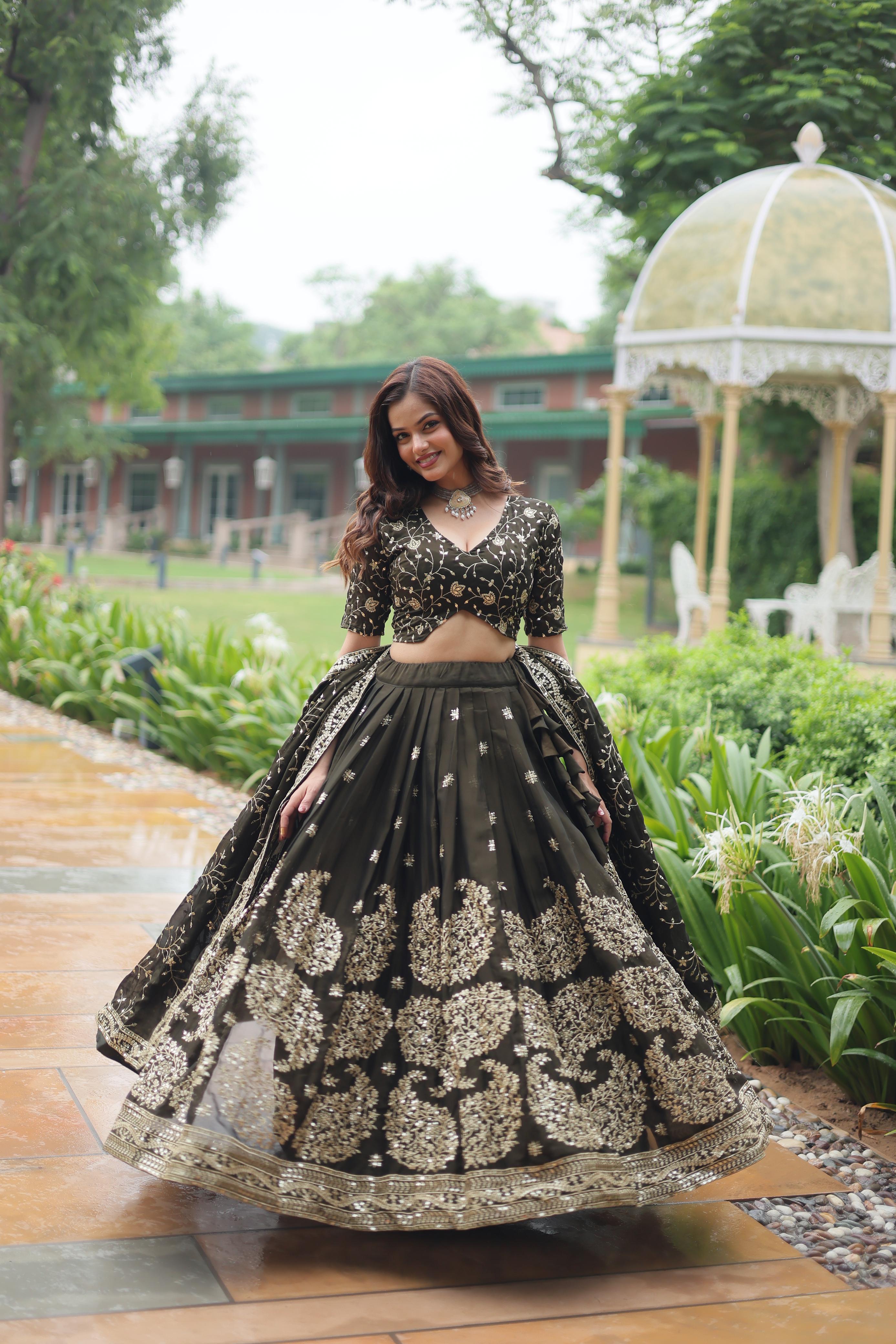 Designer Elegance Rangoli Silk Lehenga Choli