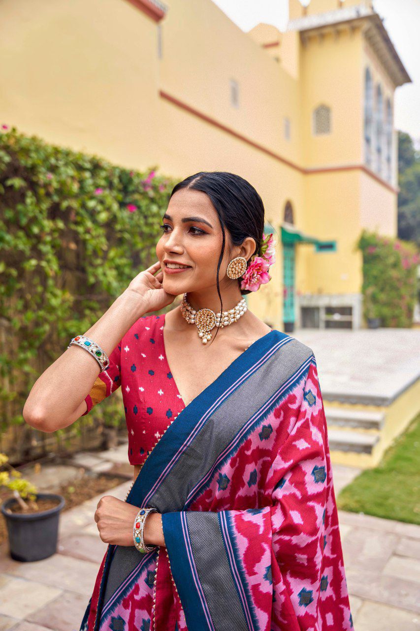 Patola Print Blue Chaniya Choli Set