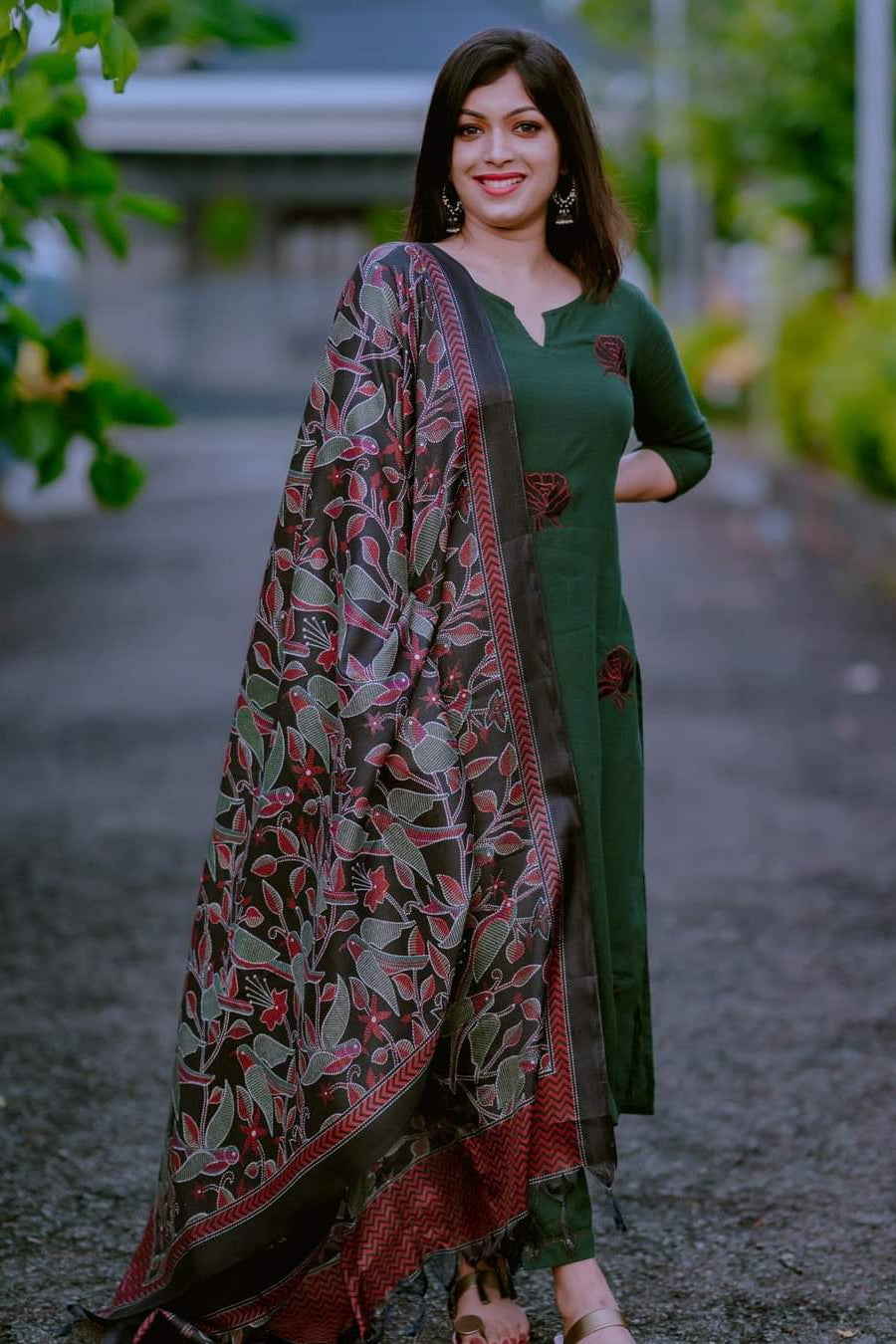 Royal Bloom Khadi Embroidered Suit Set