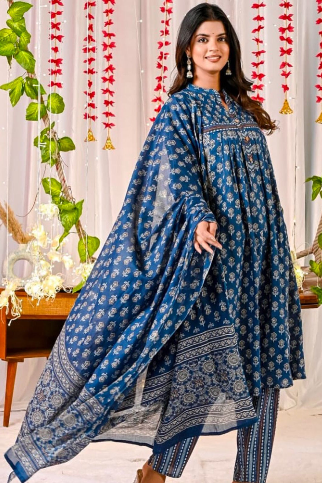 Royal Blue Chic A-Line Suit Set