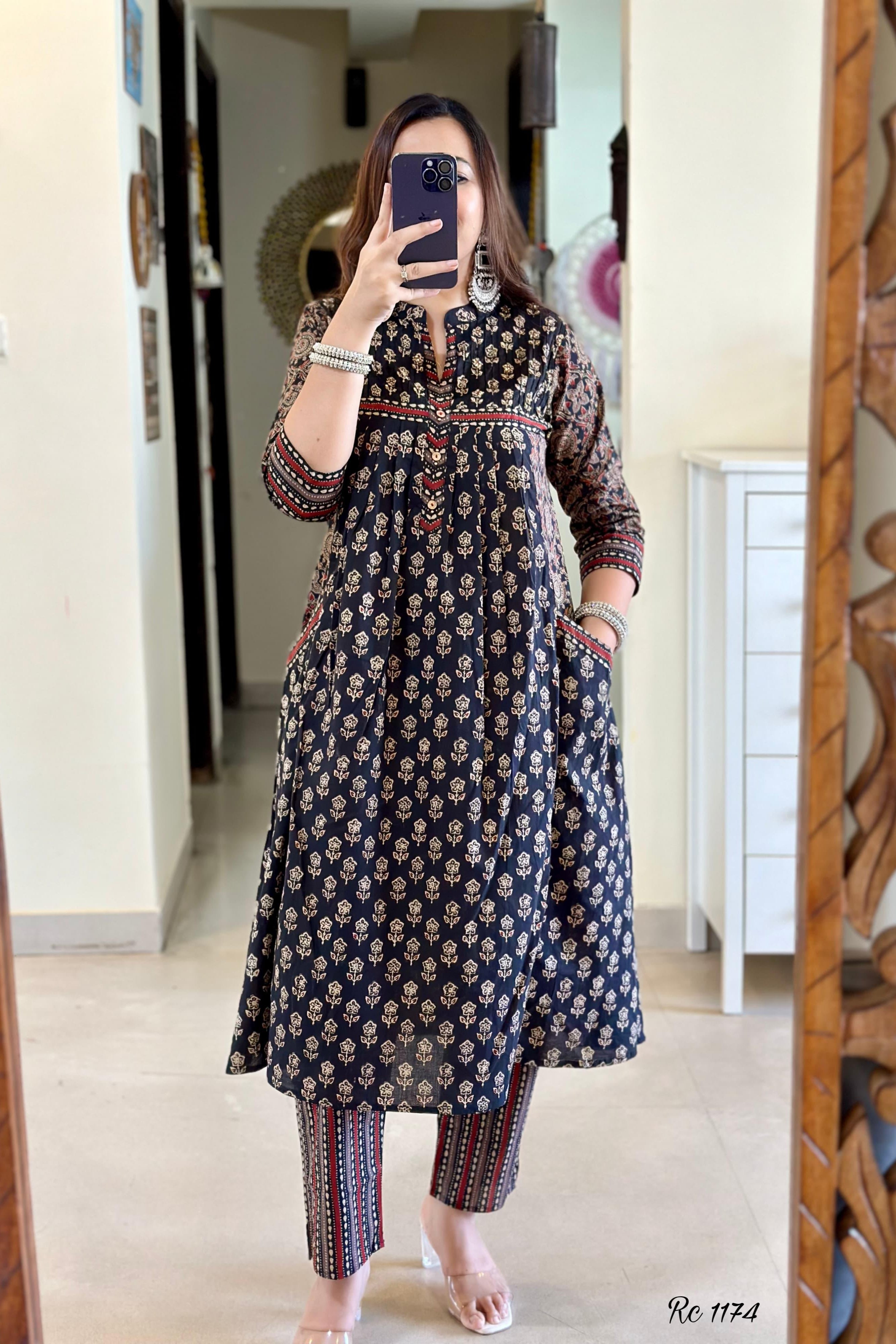 Royal Black Chic A-Line Suit Set