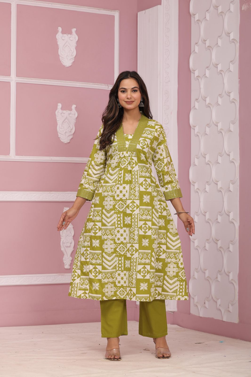Beautiful  Heavy Sequence Embroidery Co-ord Set