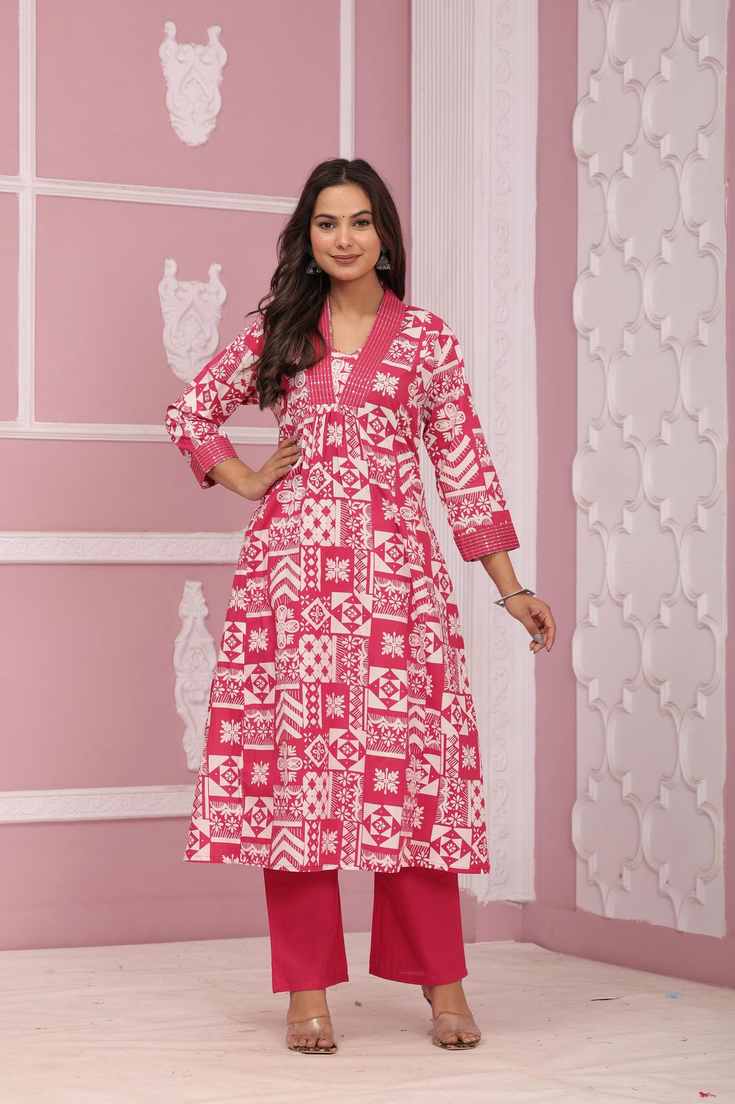 Beautiful  Heavy Sequence Embroidery Co-ord Set